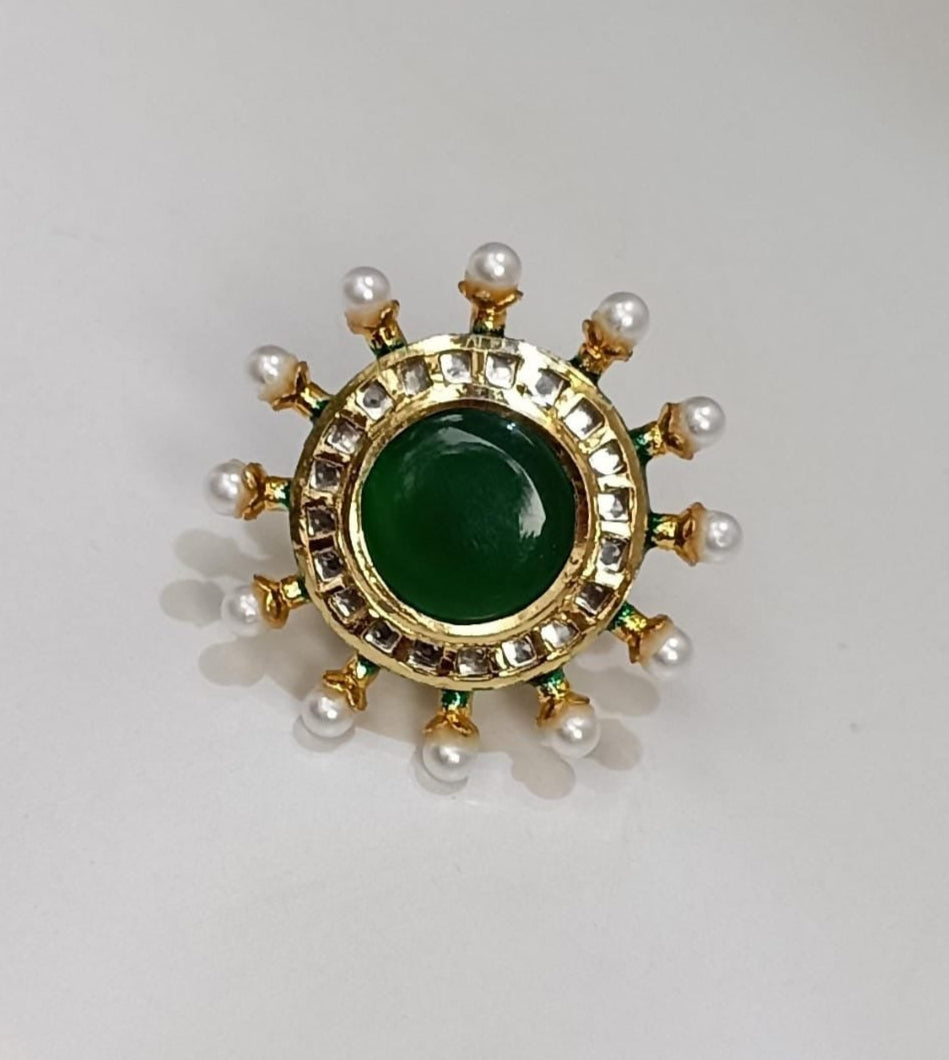 Adjustable Kundan Ring