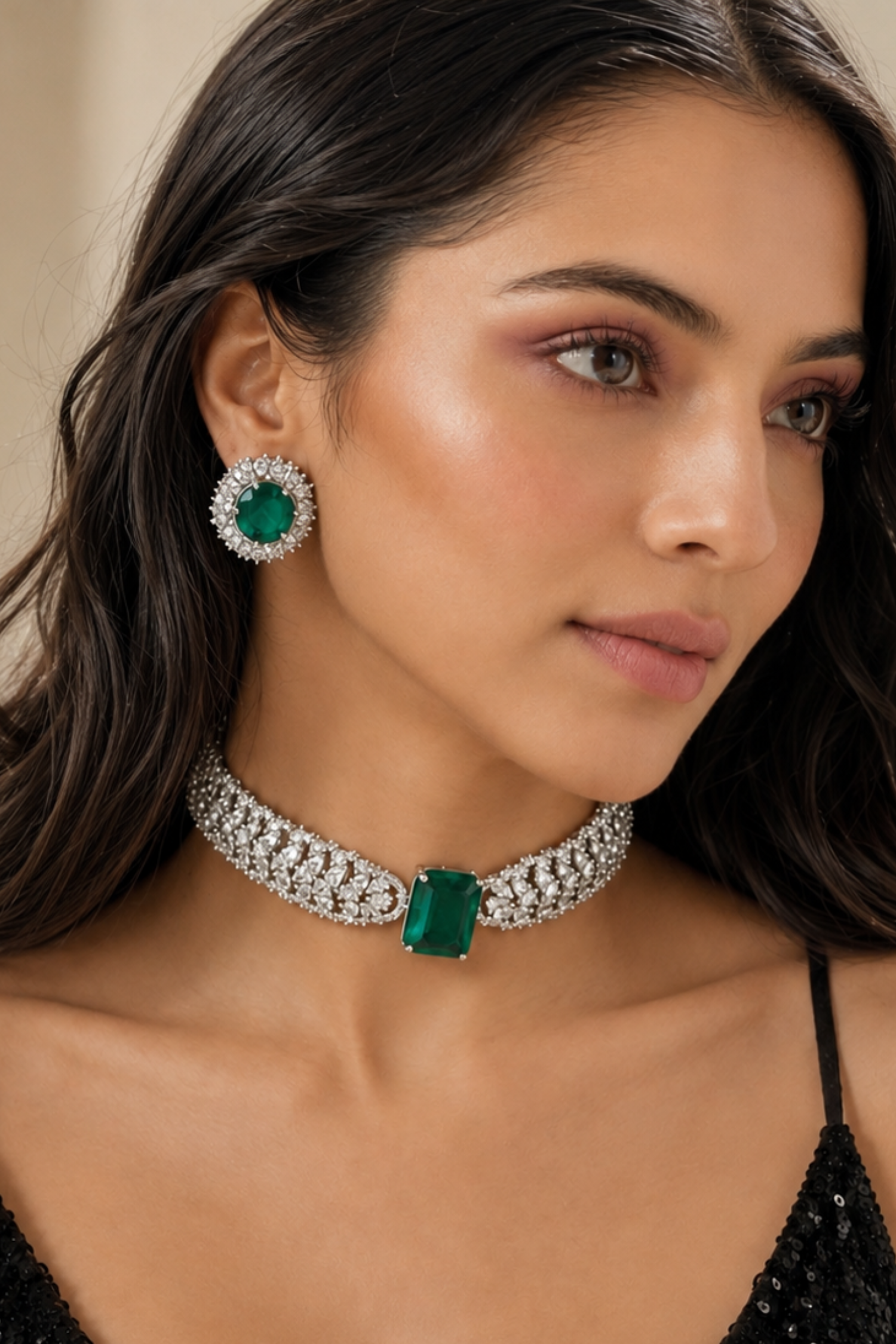 Lucia Emerald Diamond Set