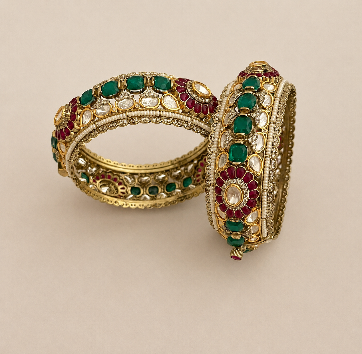 Polki Kundan Bangles
