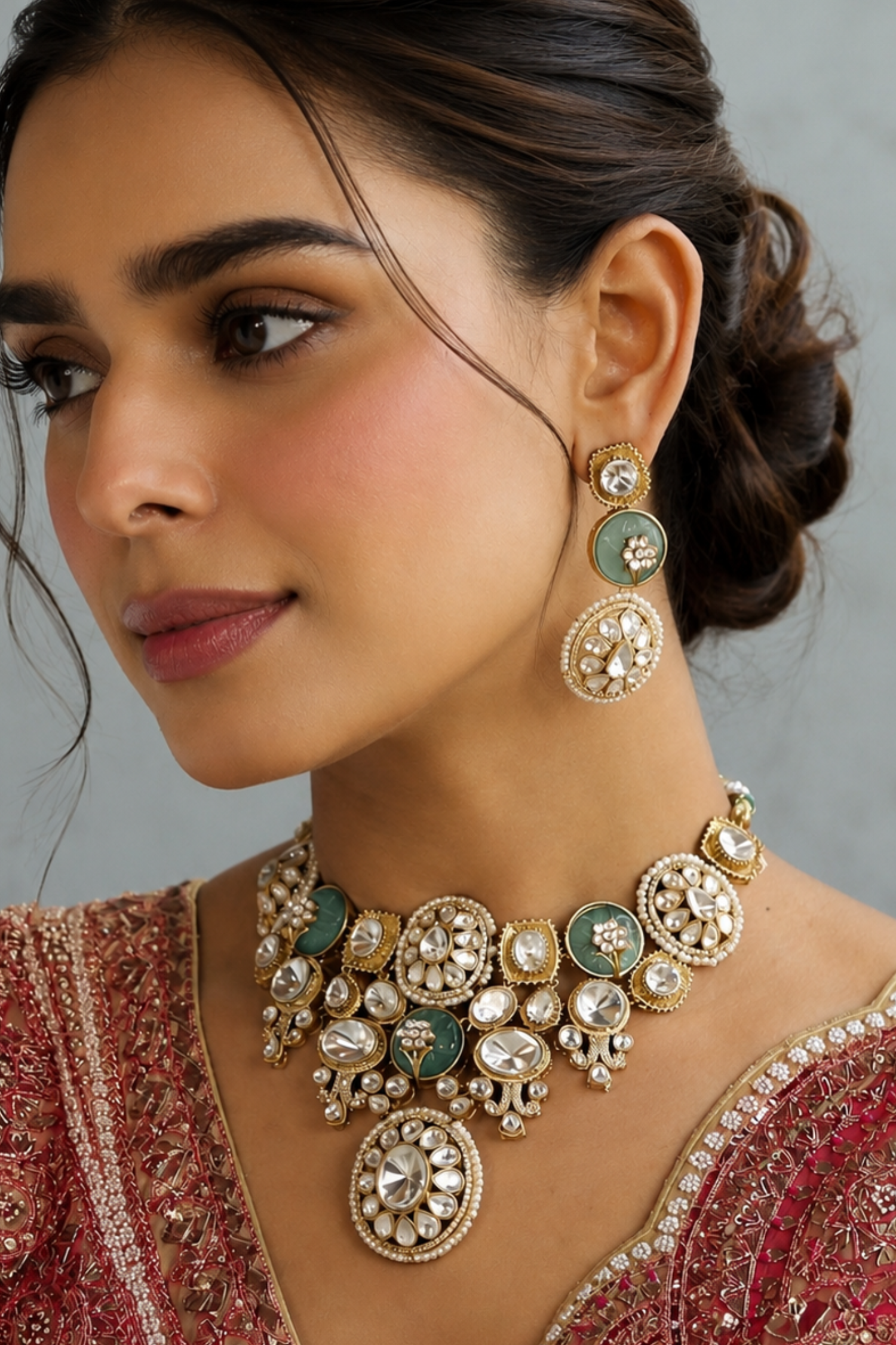 Niahreeka Polki Kundan Set