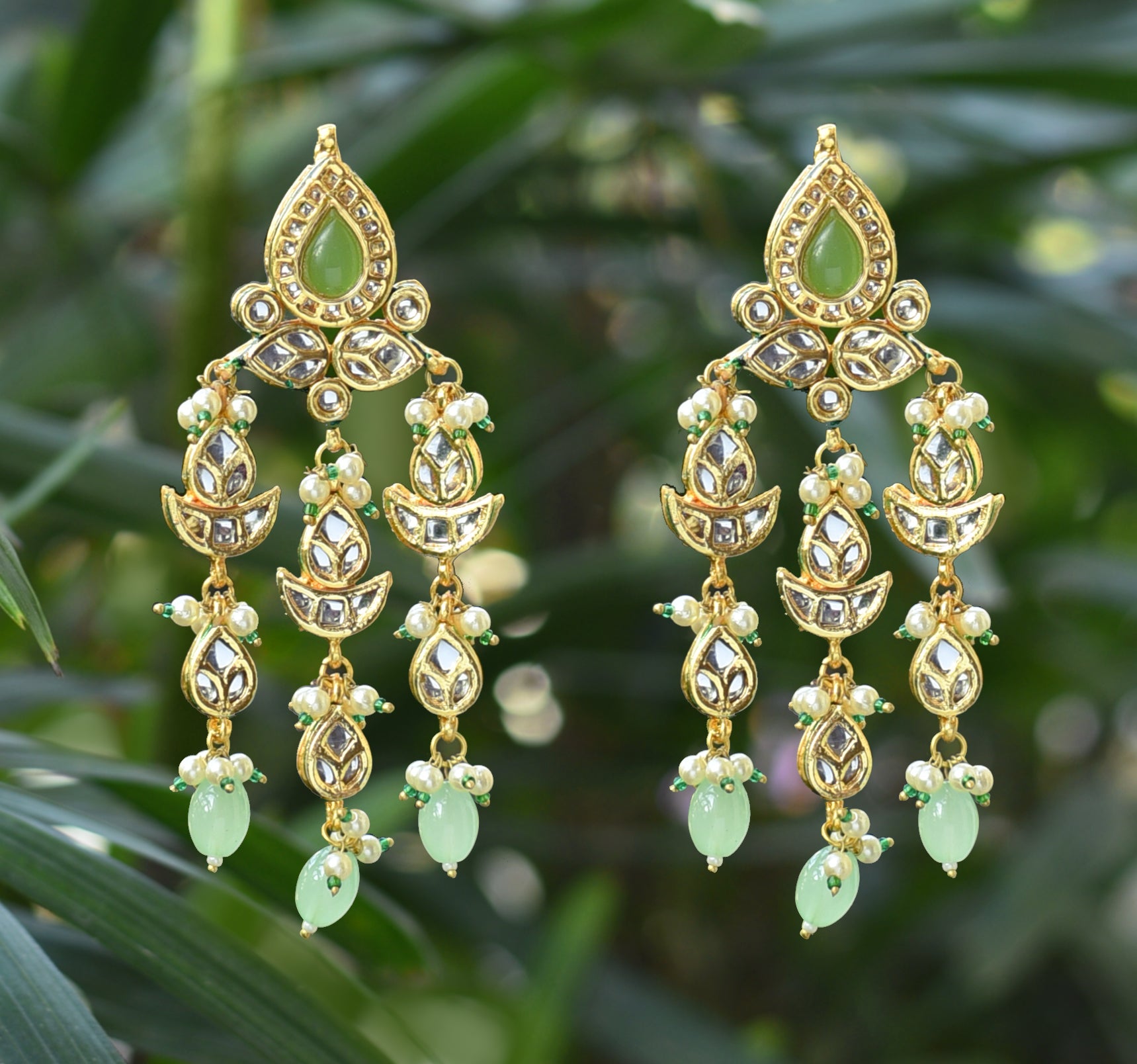 Shezan Kundan Dangler Earrings