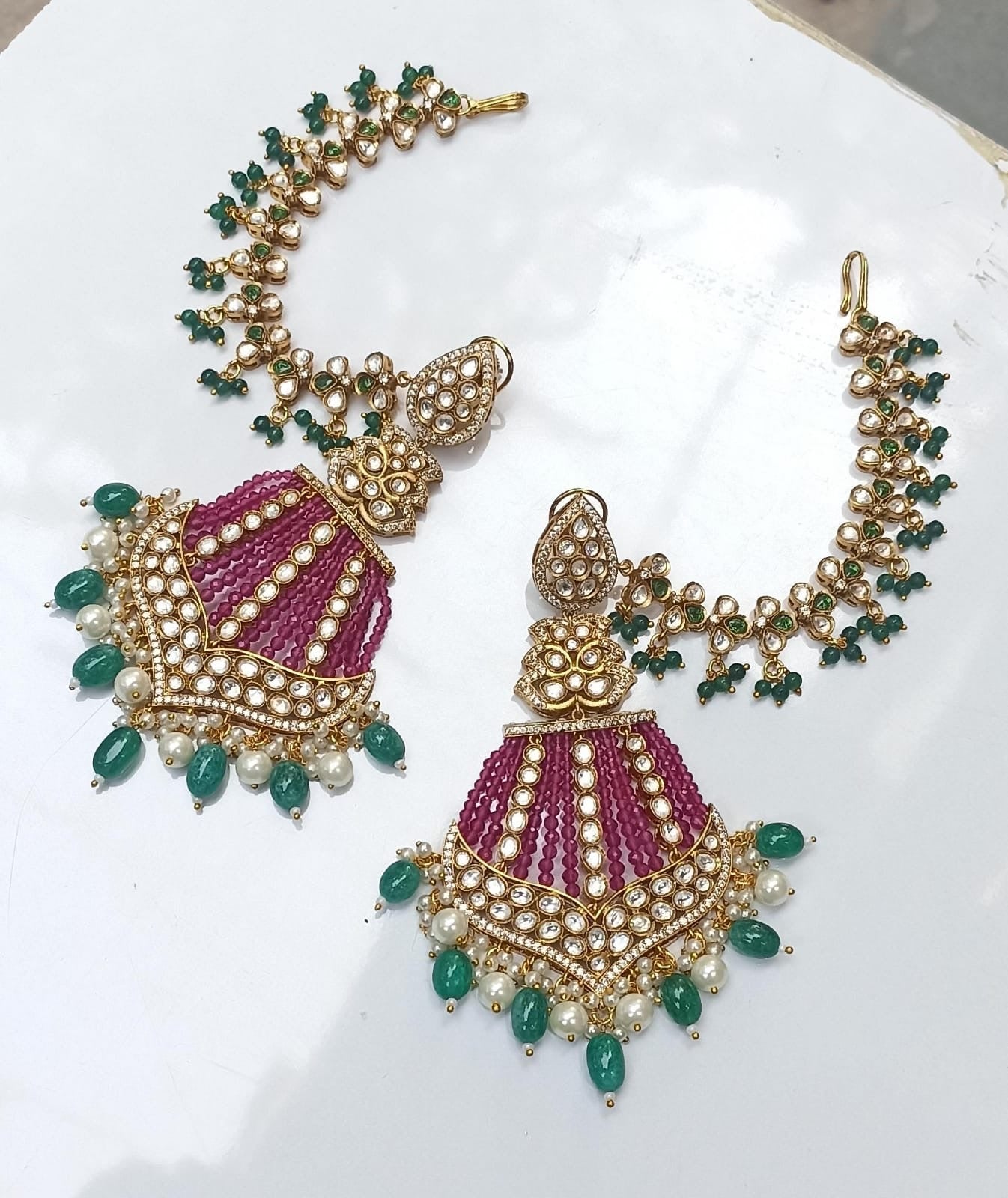 Rajasri Polki Statement Earrings