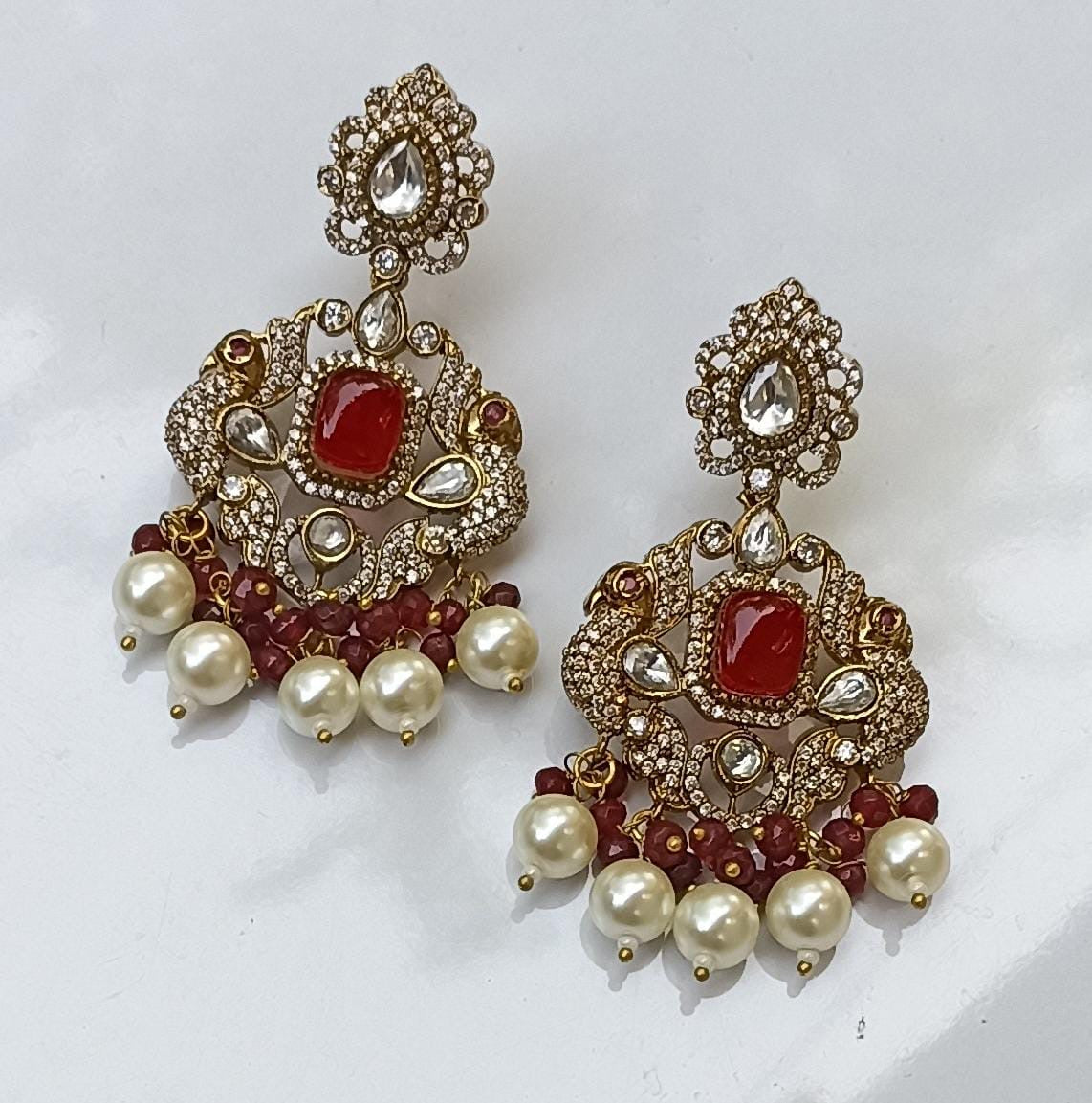 Kalinda Victorian Polki Earrings