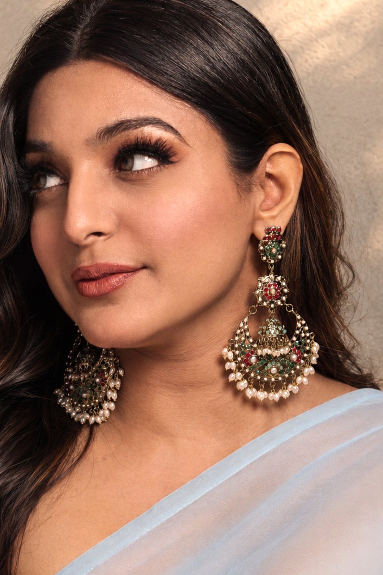 Onitra Jadau Chandbali Earrings