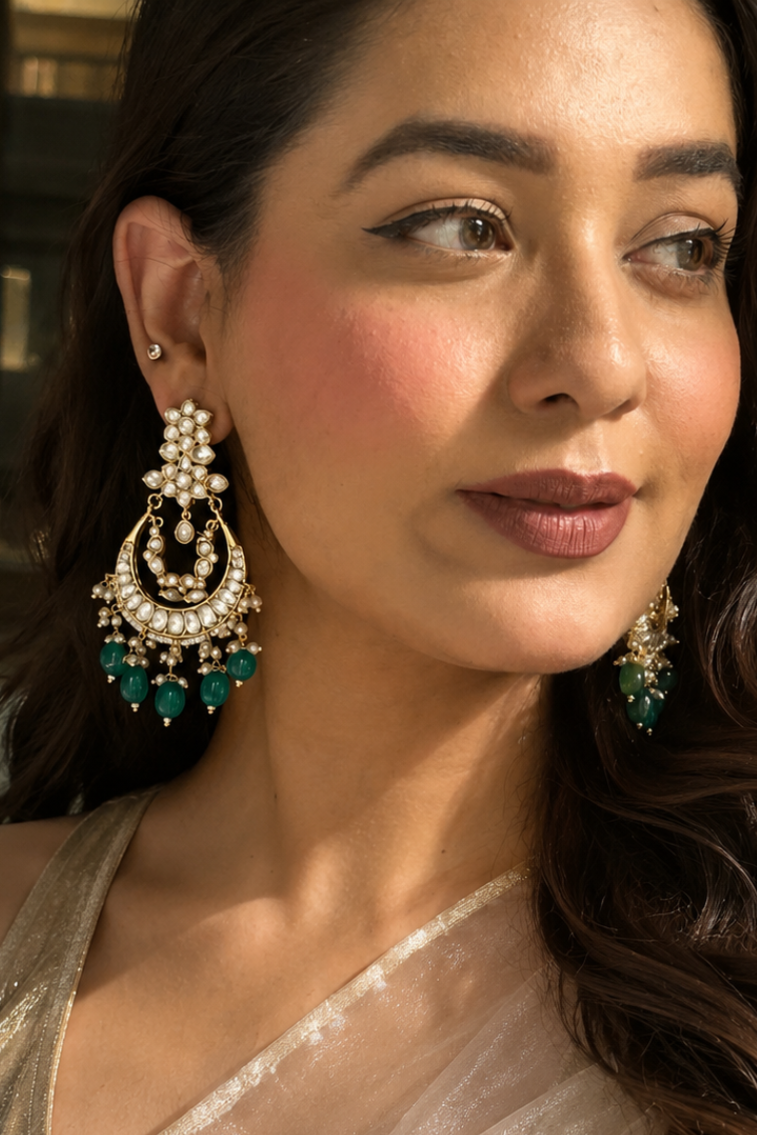 Mihika Polki Kundan Earrings