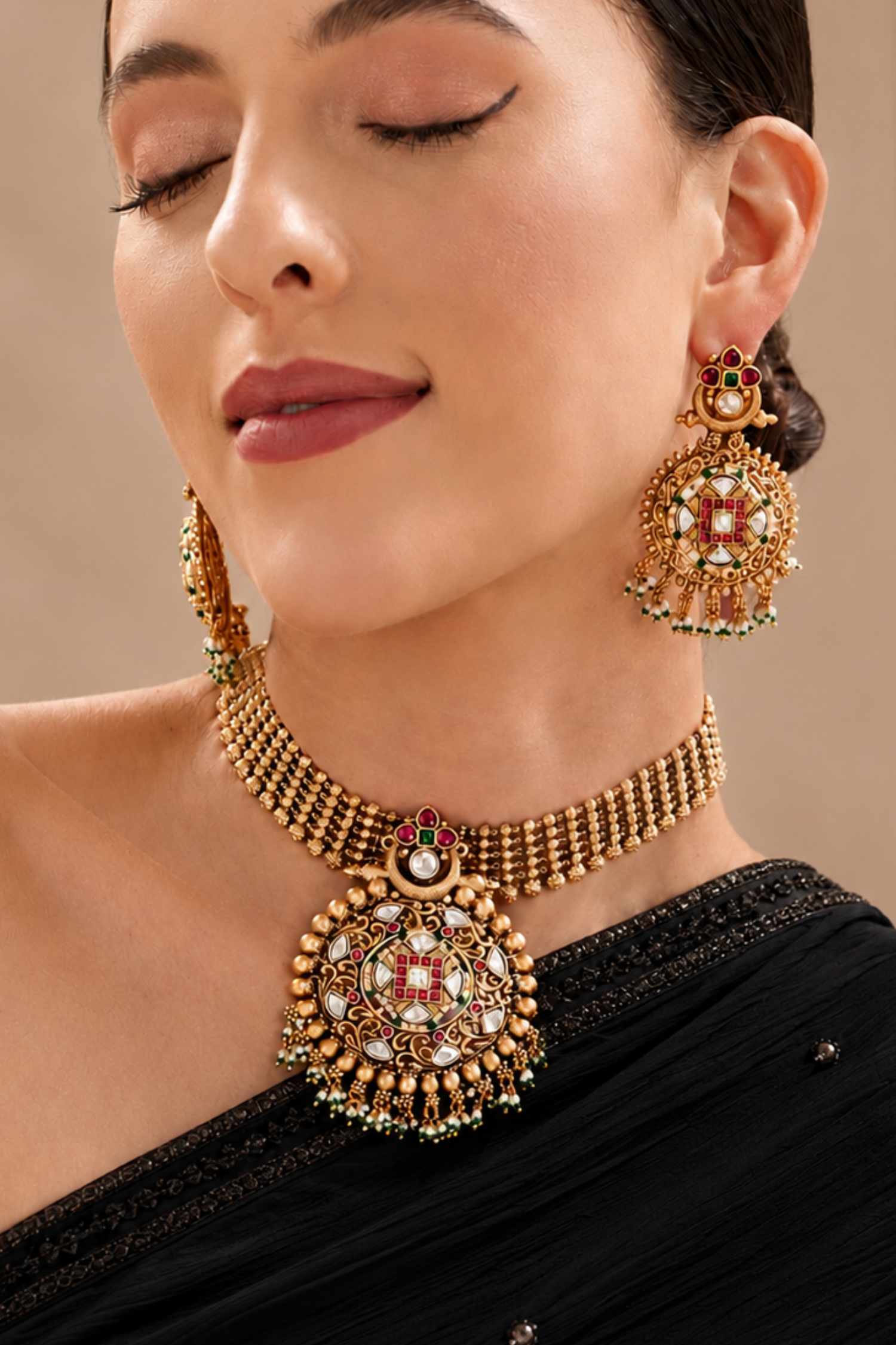 Azura Gold Plated Temple Set