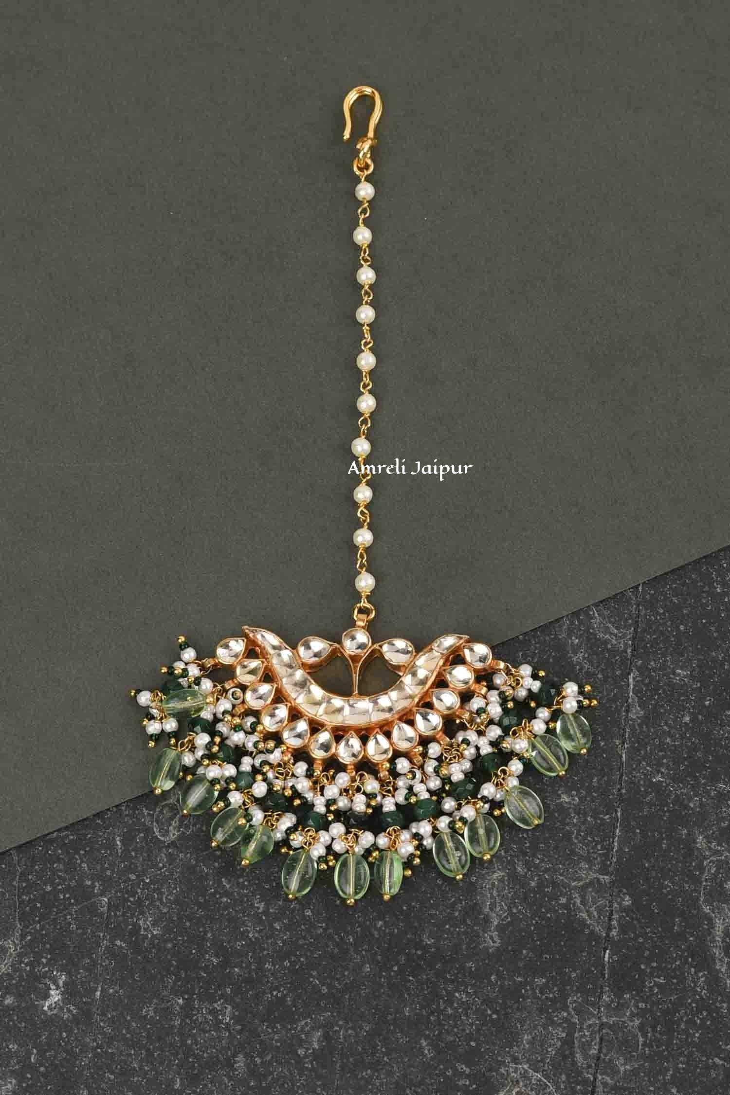 Chakrika Pachi Kundan Maangtika – Amreli Jaipur