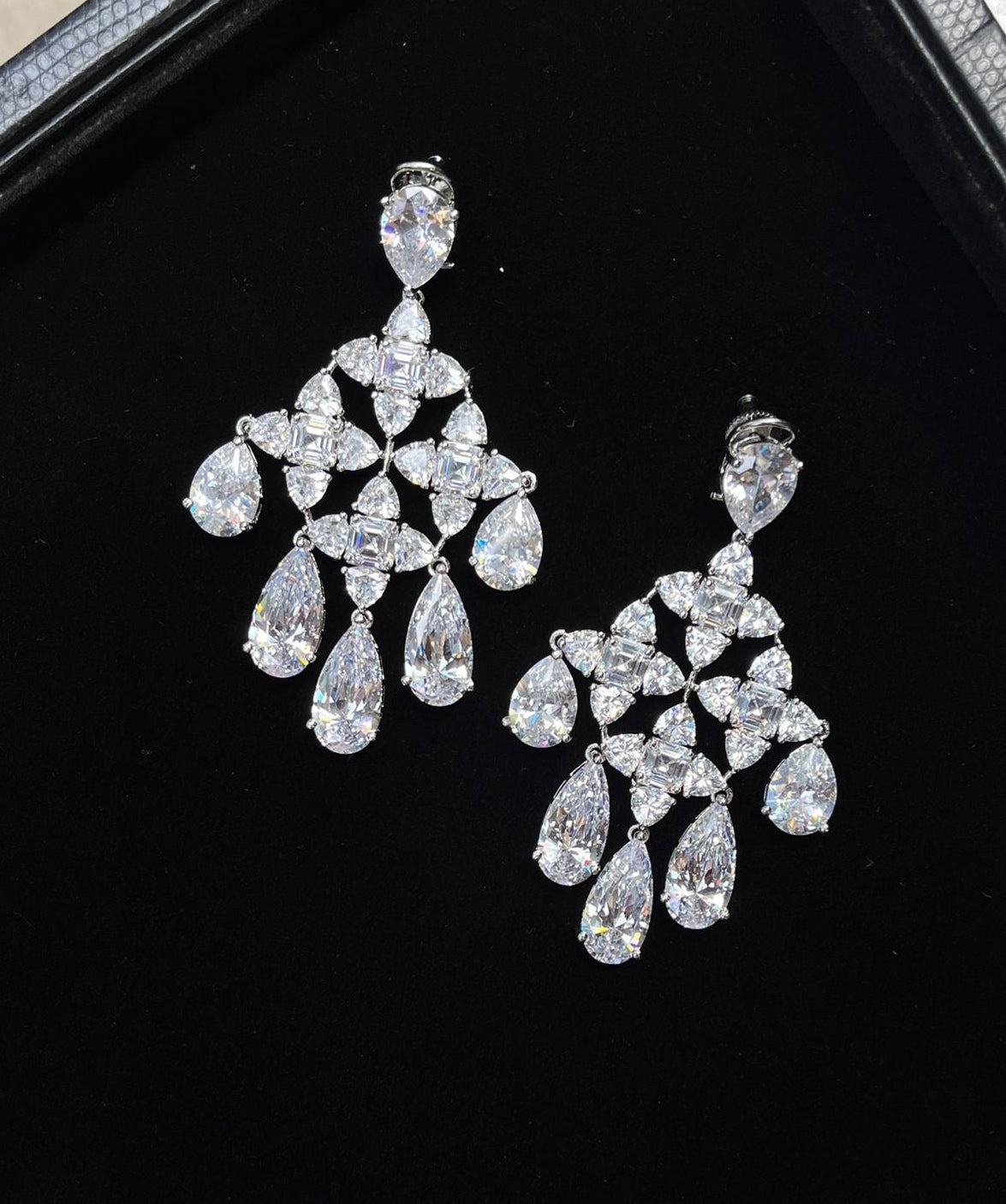 Teardrop Diamond Earrings