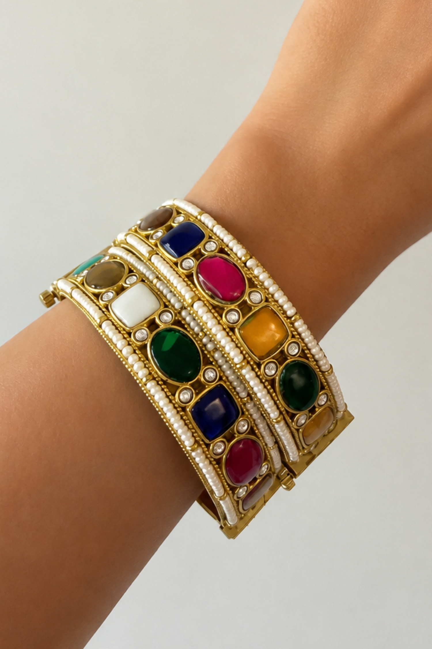 Gold Plated Polki Bangles