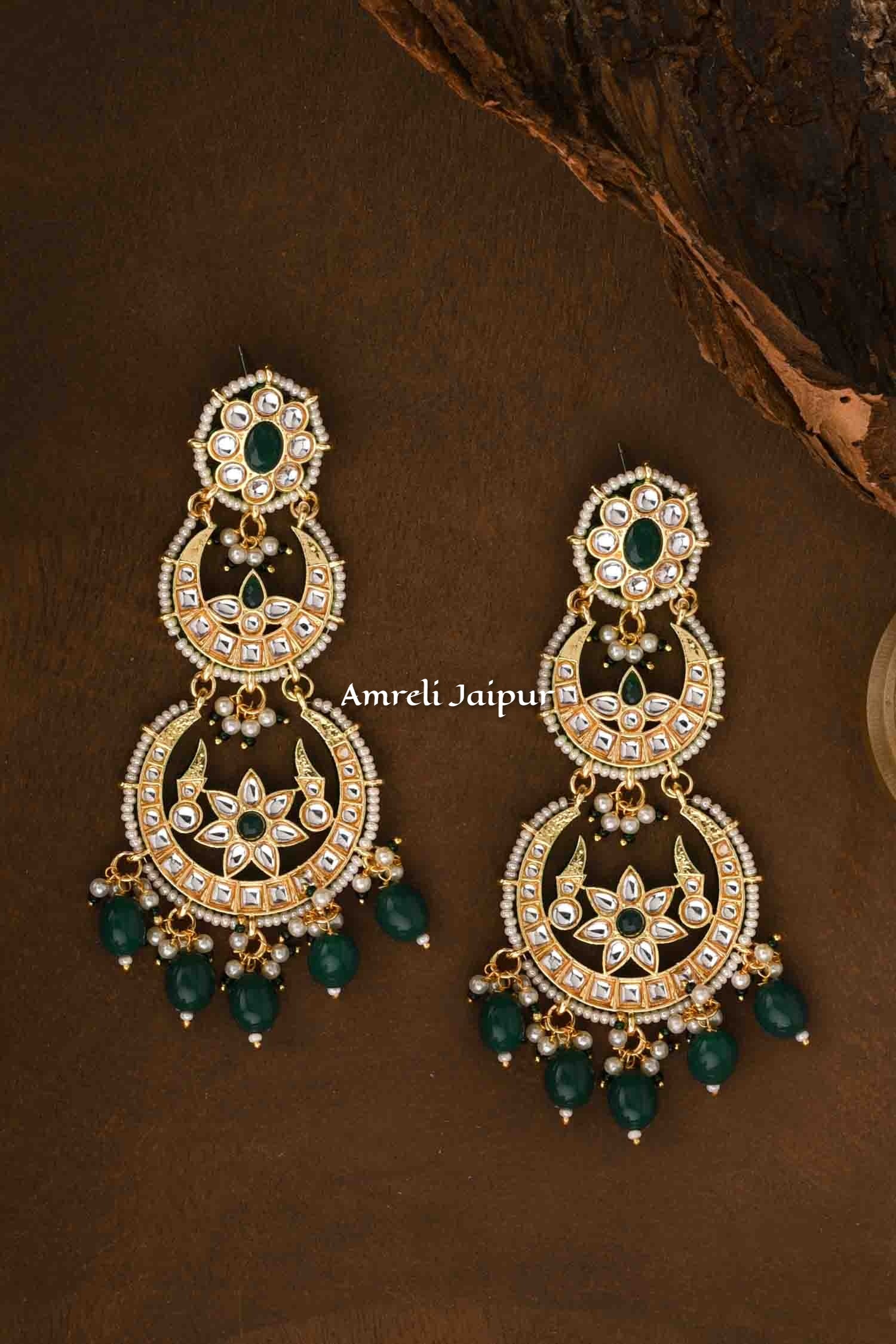 Long Kundan Earrings