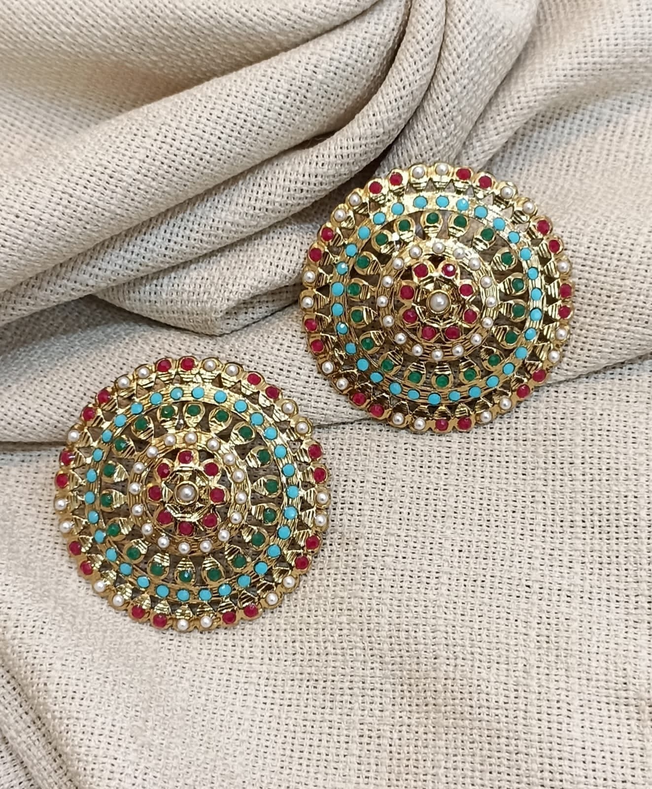 Sheebani Jadau Studs Earrings