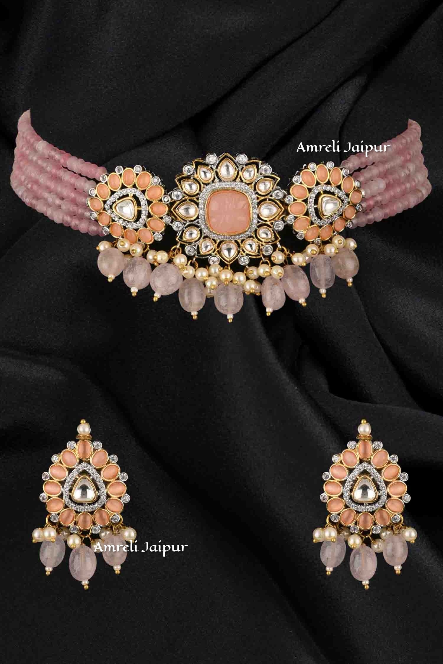 Zaheen Kundan Polki Choker Set