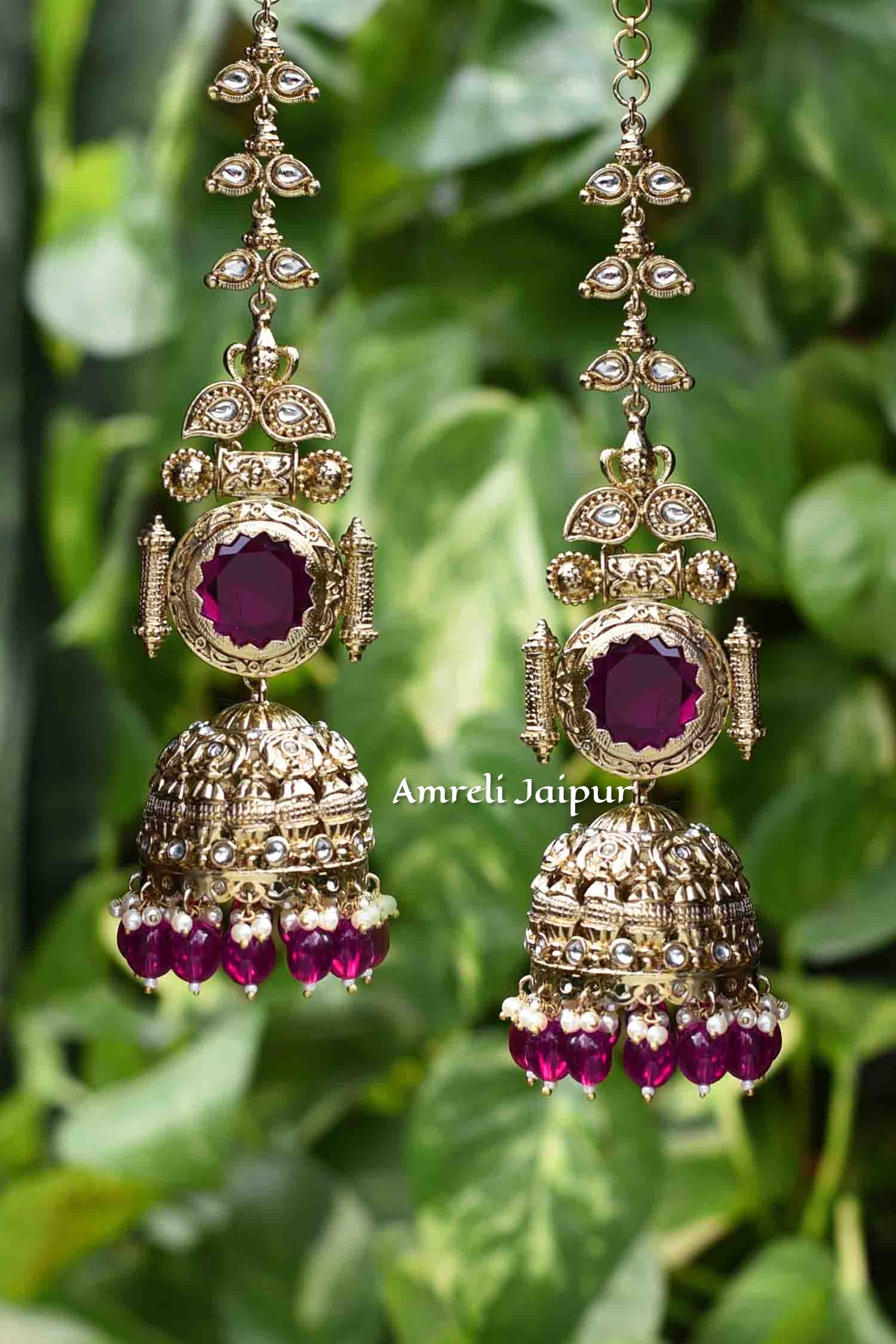 Fitoor Ear Chain Jhumkas