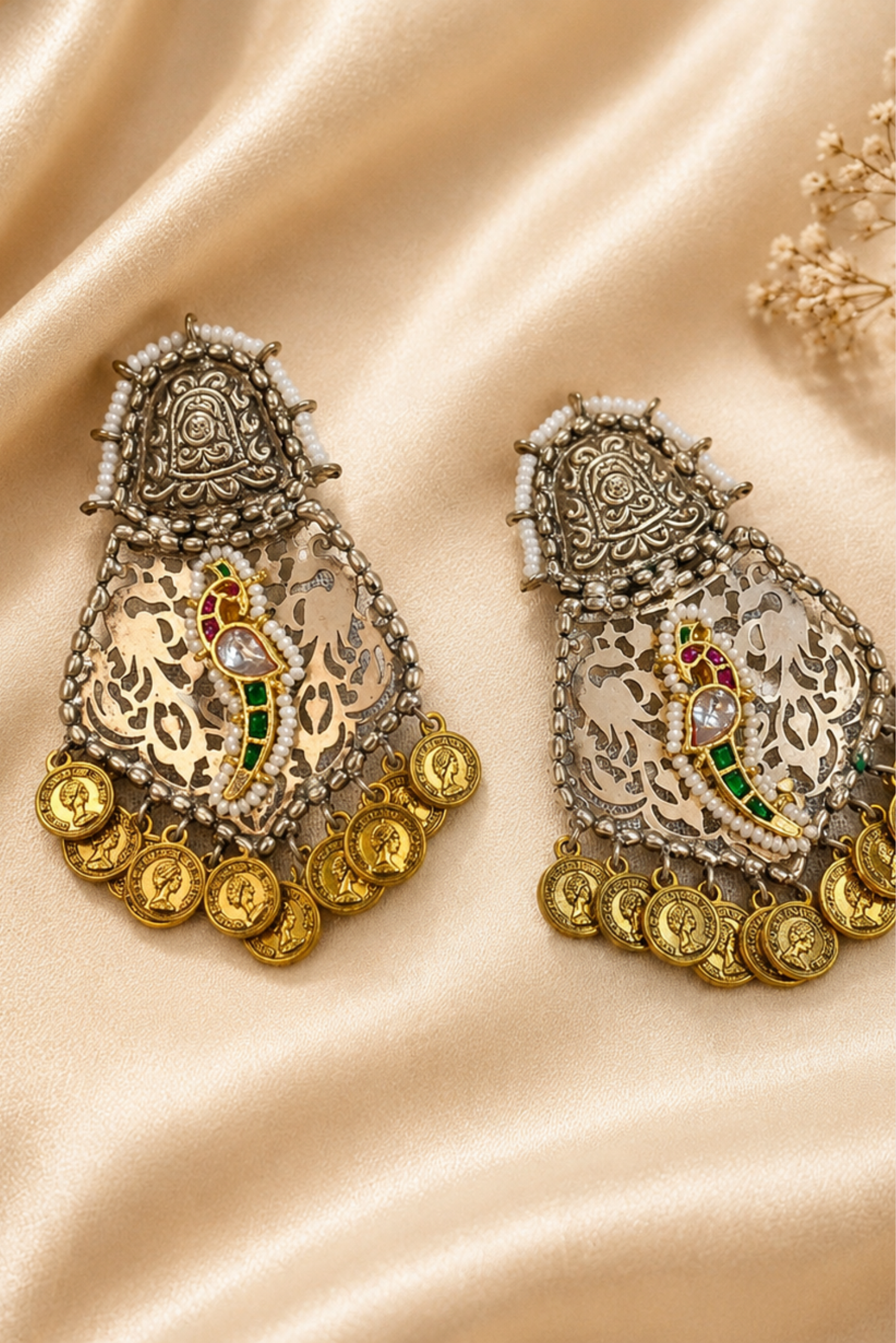 Gold Plated Statement Earrings