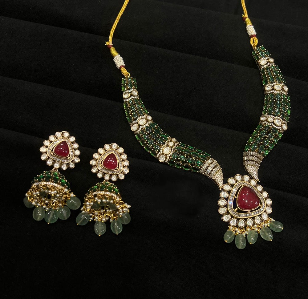 Alpana Polki Necklace Set