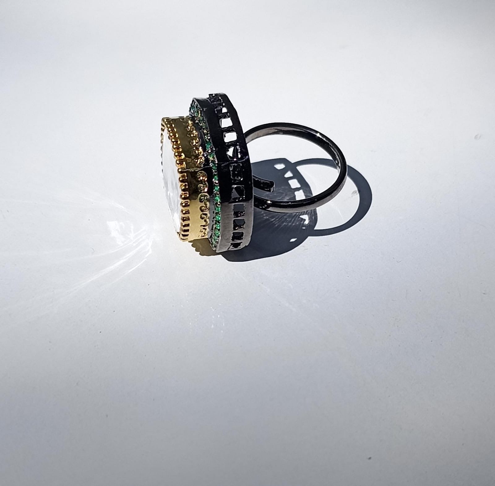 Adjustable Polki Ring