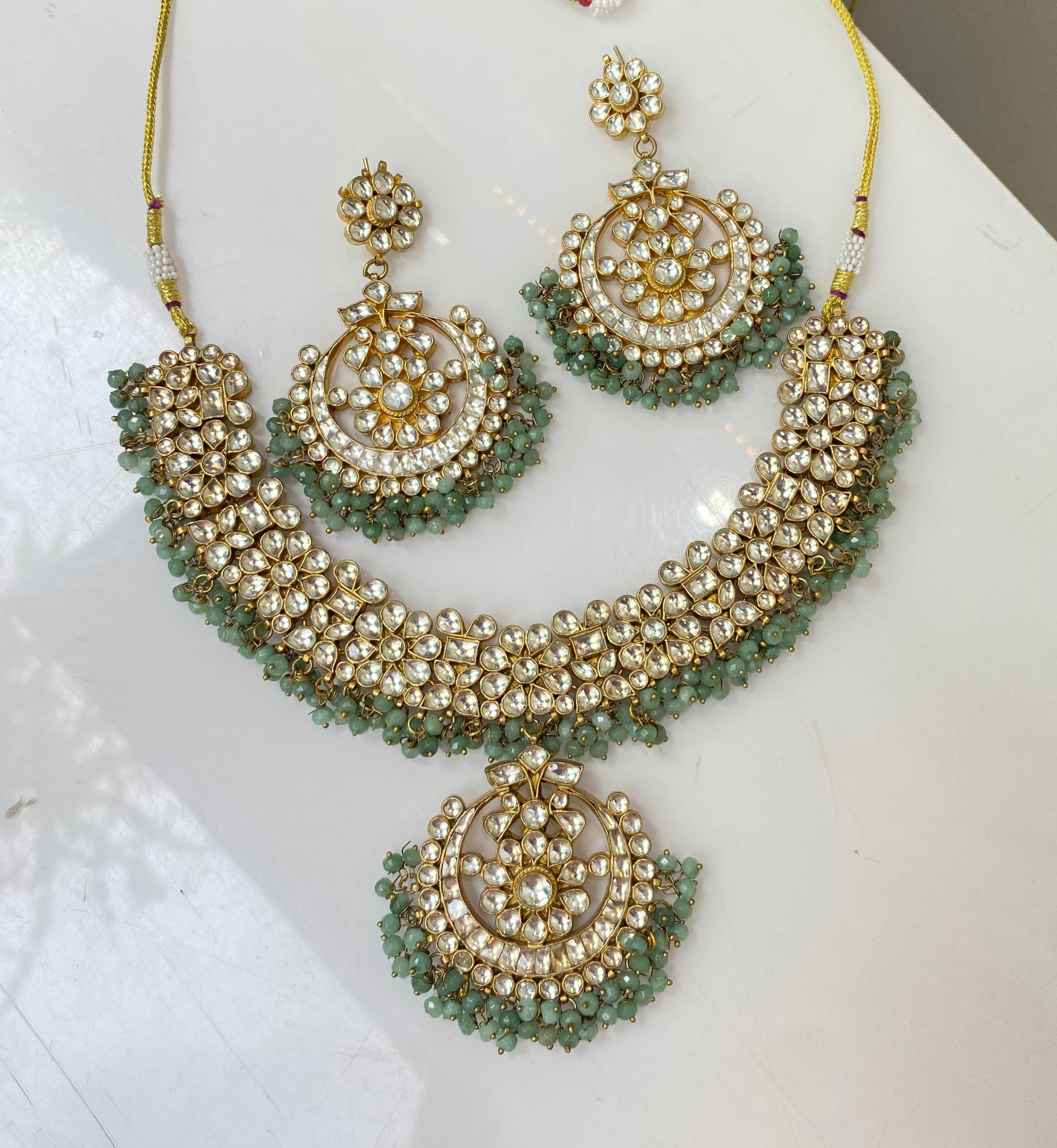 Nauheed Pachi Kundan Set