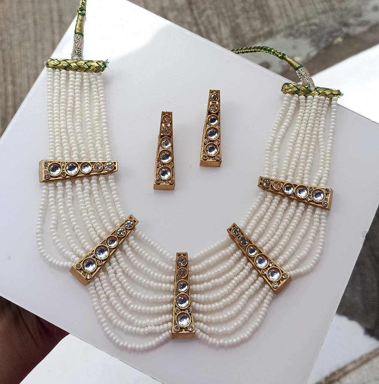 Ijaya Kundan Pearl Choker Set