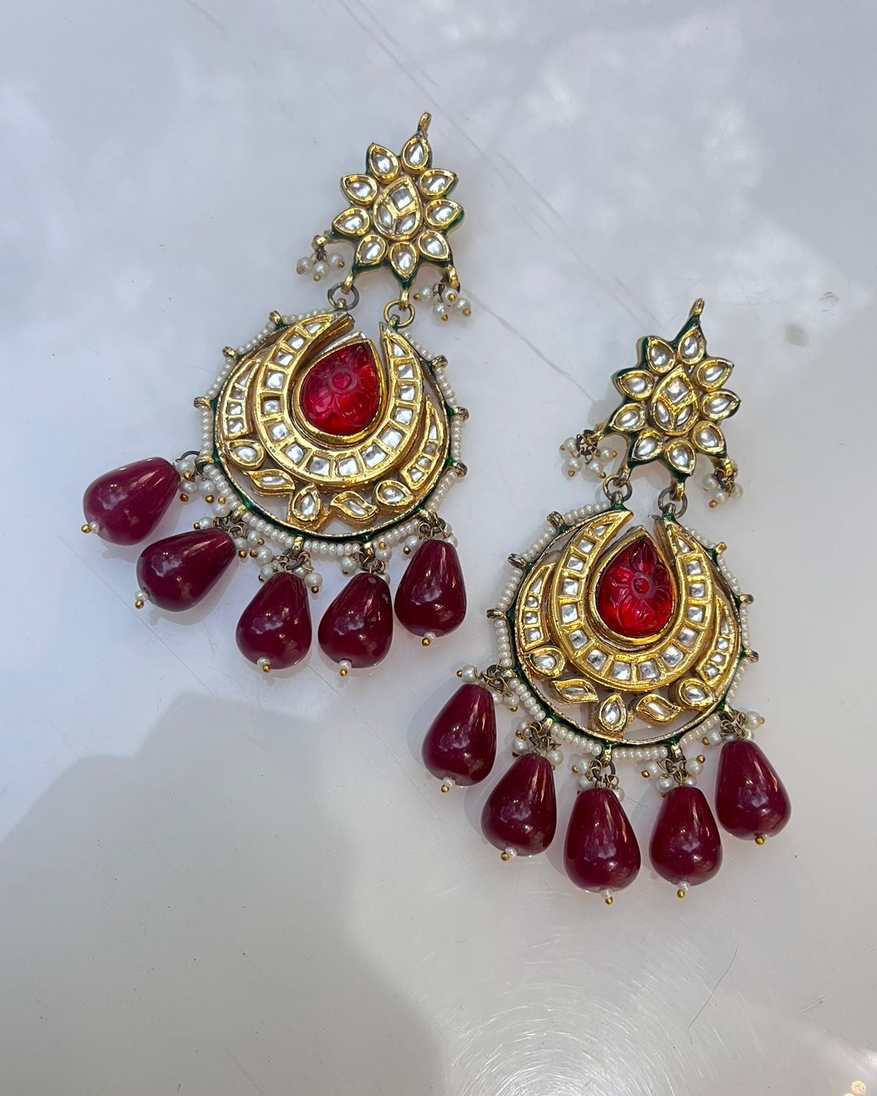 Gold Plated Kundan Earrings