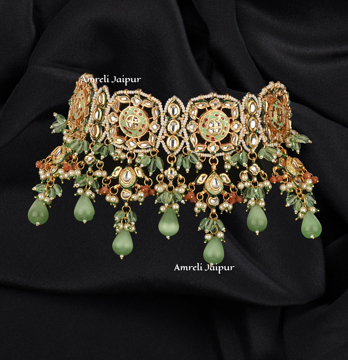 Maneer Kundan Meena Choker Set