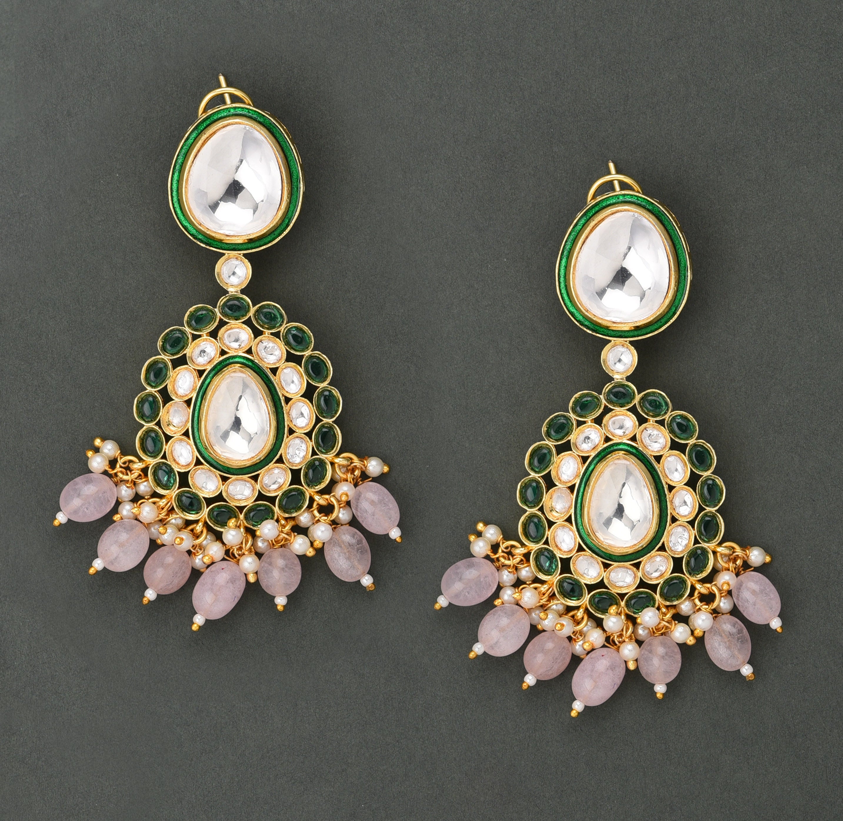 Maneesa Polki Kundan Earrings