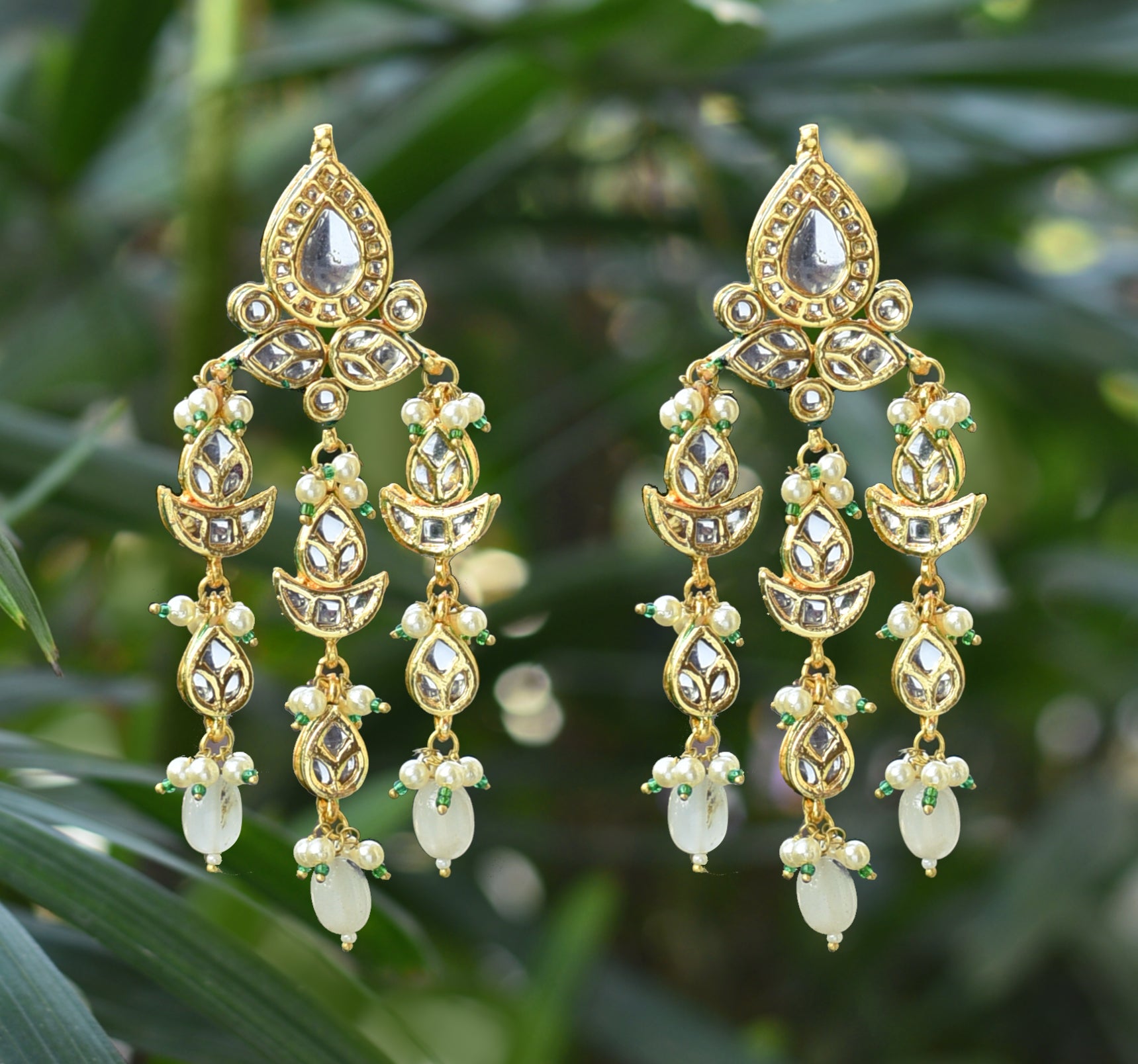 Shezan Kundan Dangler Earrings