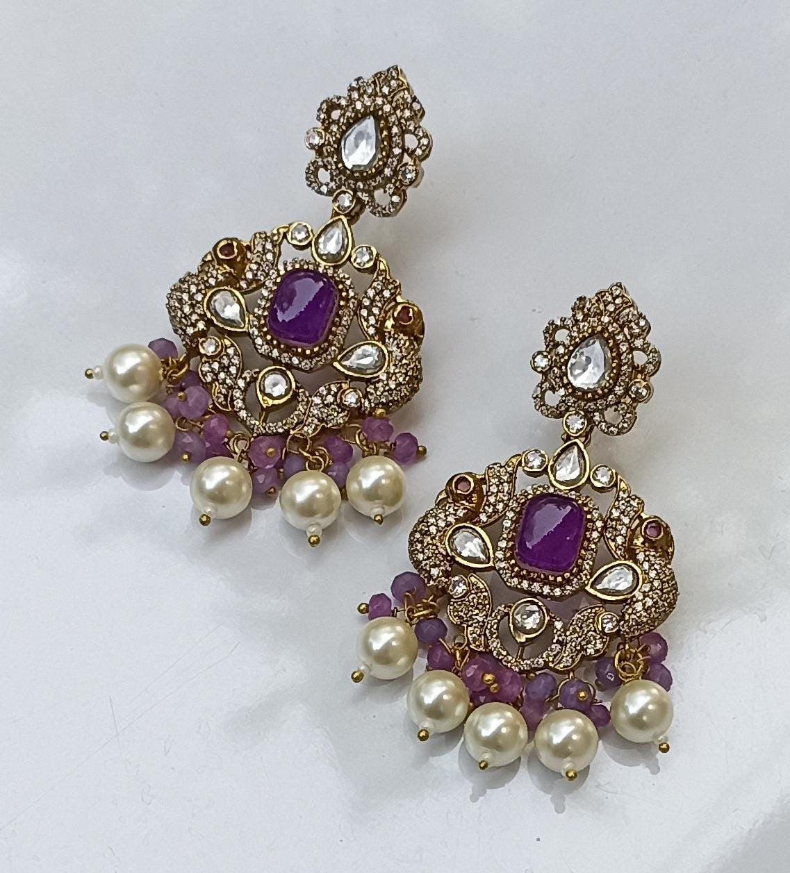 Kalinda Victorian Polki Earrings