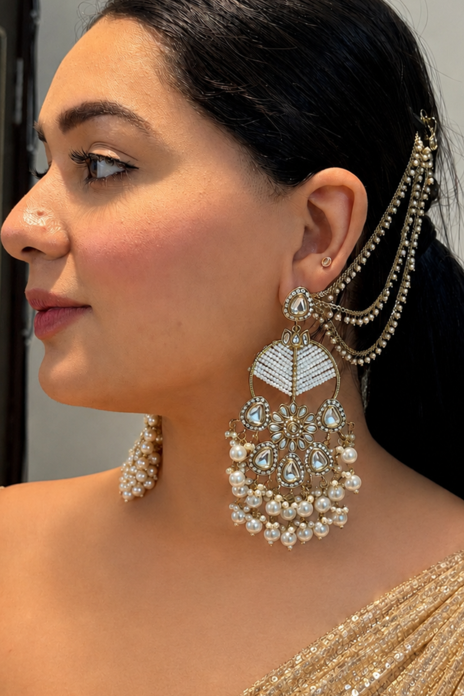 Palmira Earrings with Earchains