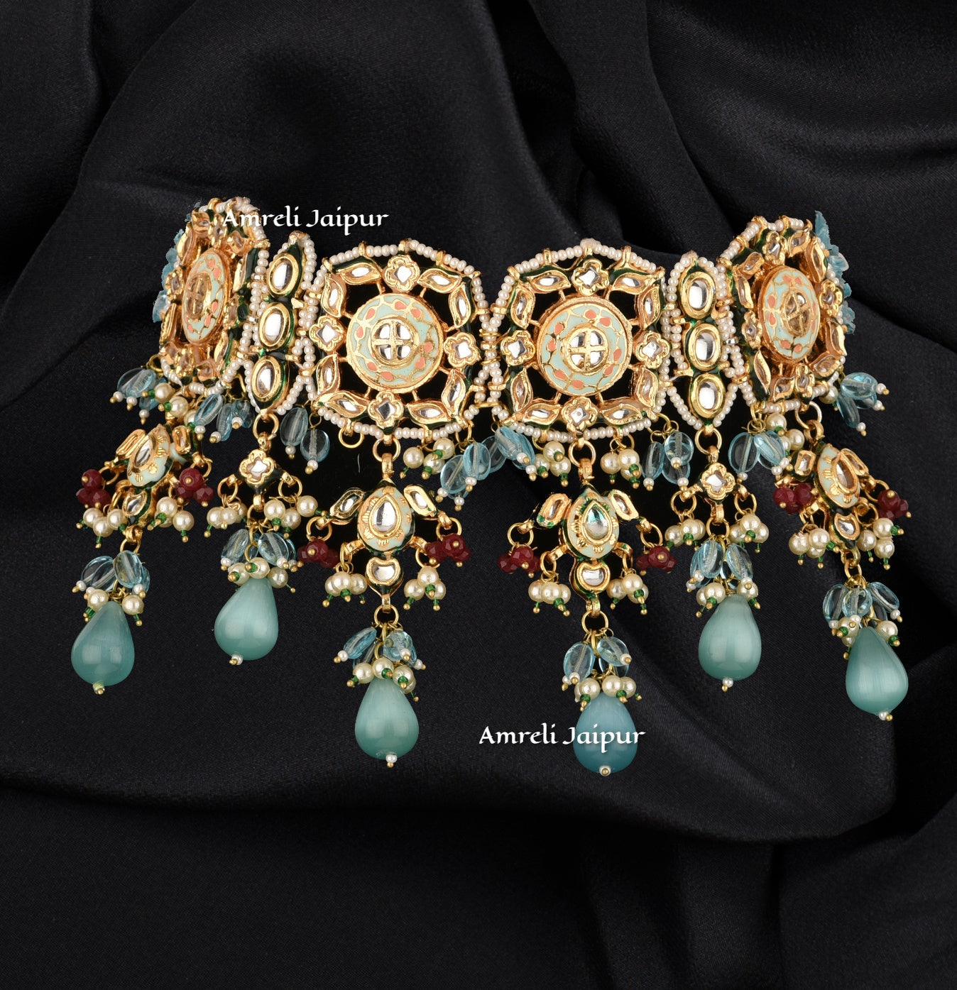 Maneer Kundan Meena Choker Set