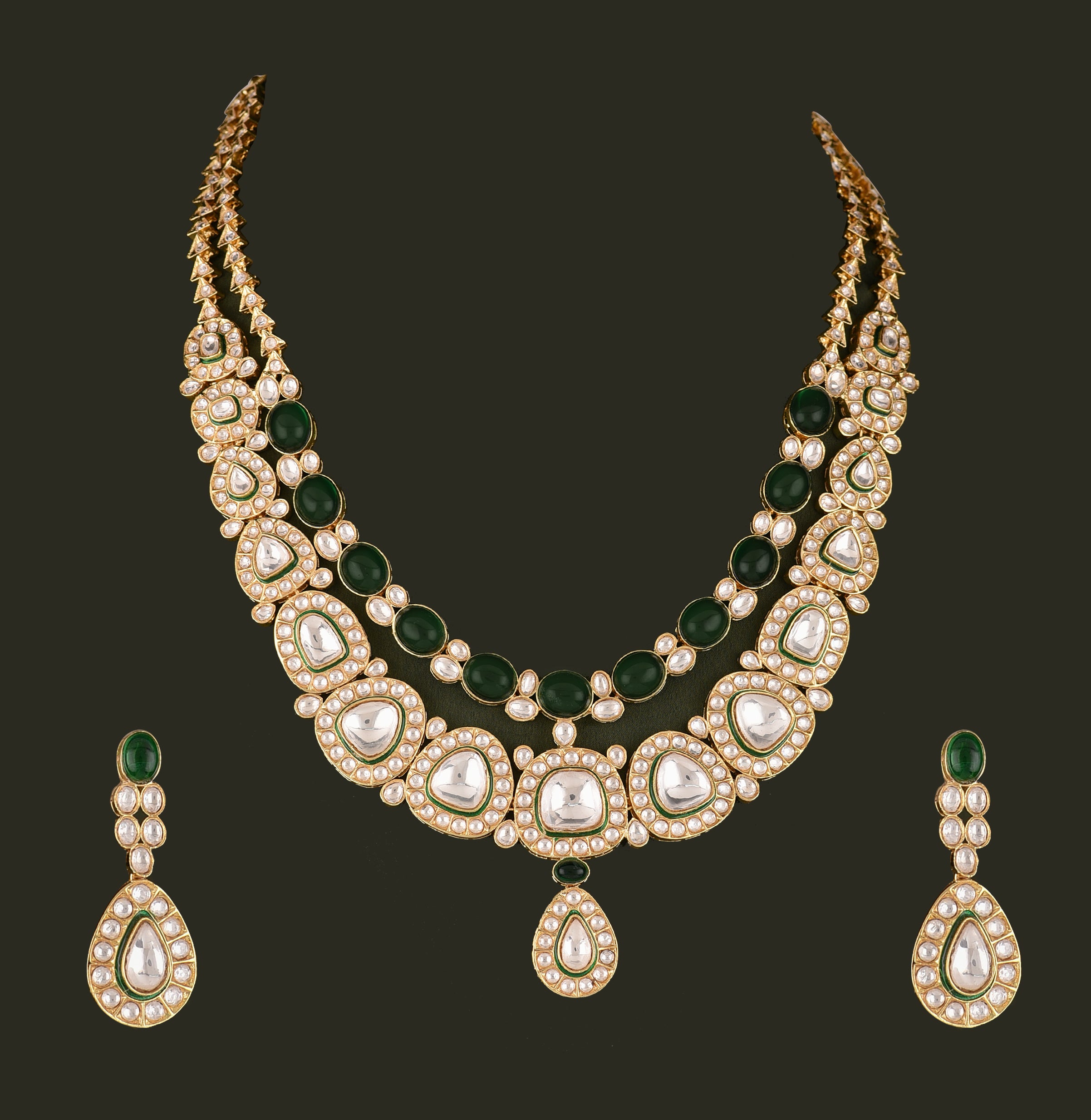 Zyair Polki Kundan Necklace Set