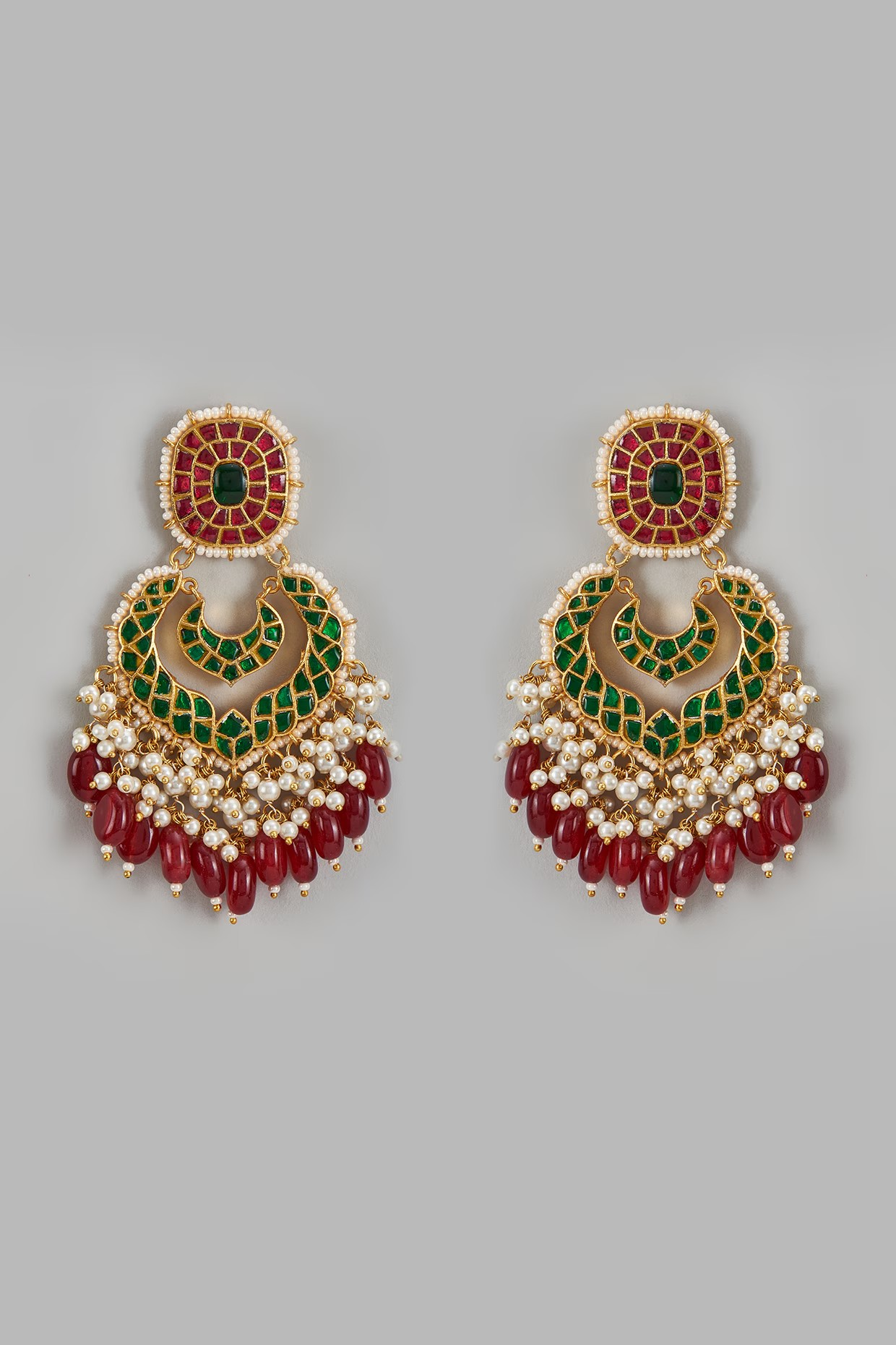 Yashila Pachi Kundan Chandbalis