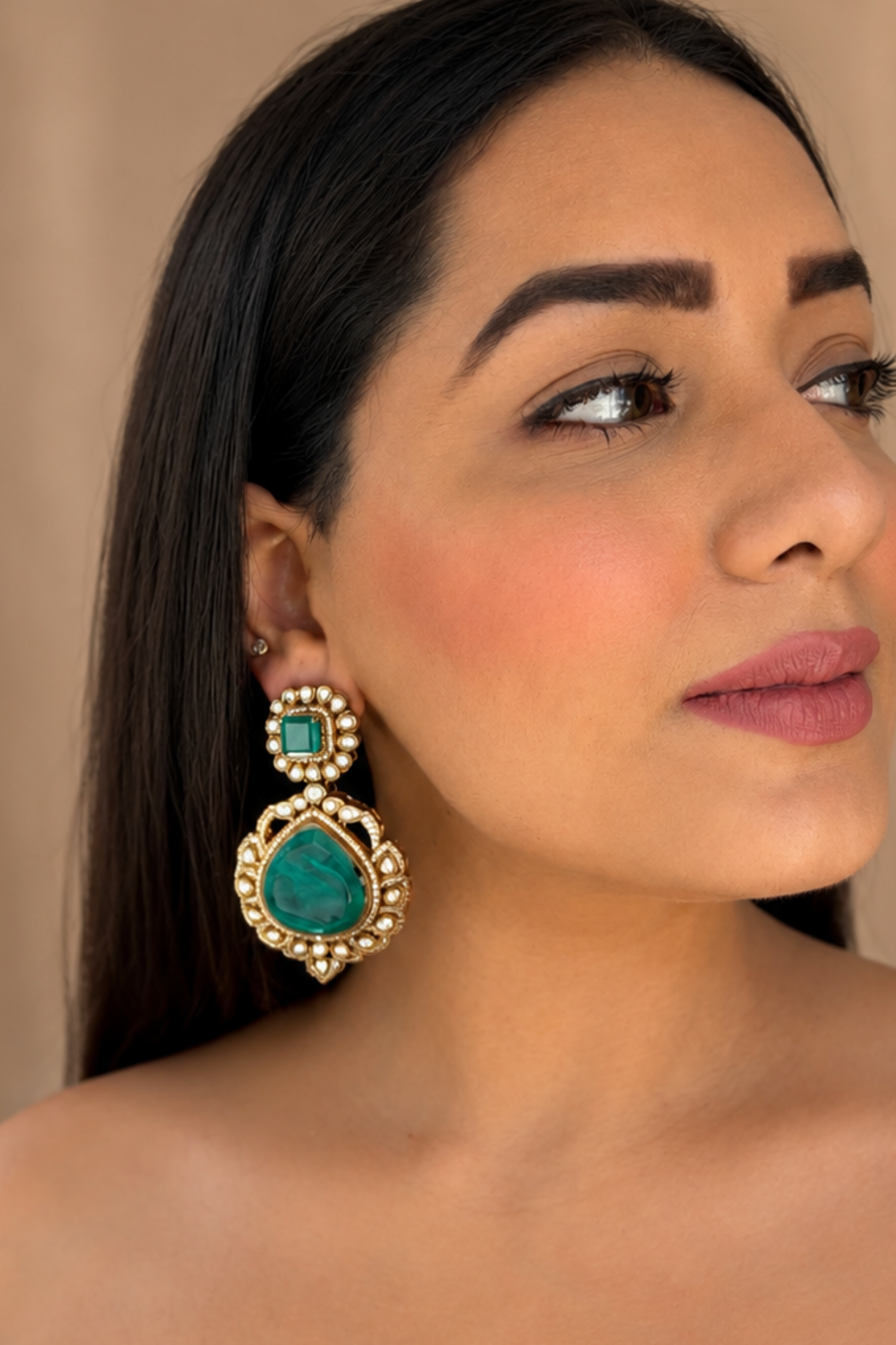 Milena Doublet Polki Earrings