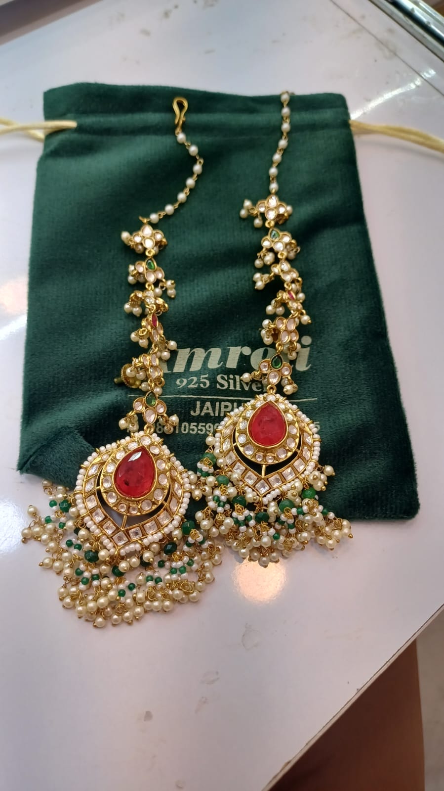 Deeya Polki Kundan Earrings