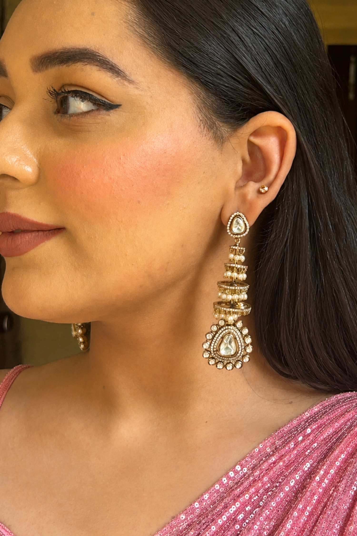 Rima  Victorian Polki Earrings