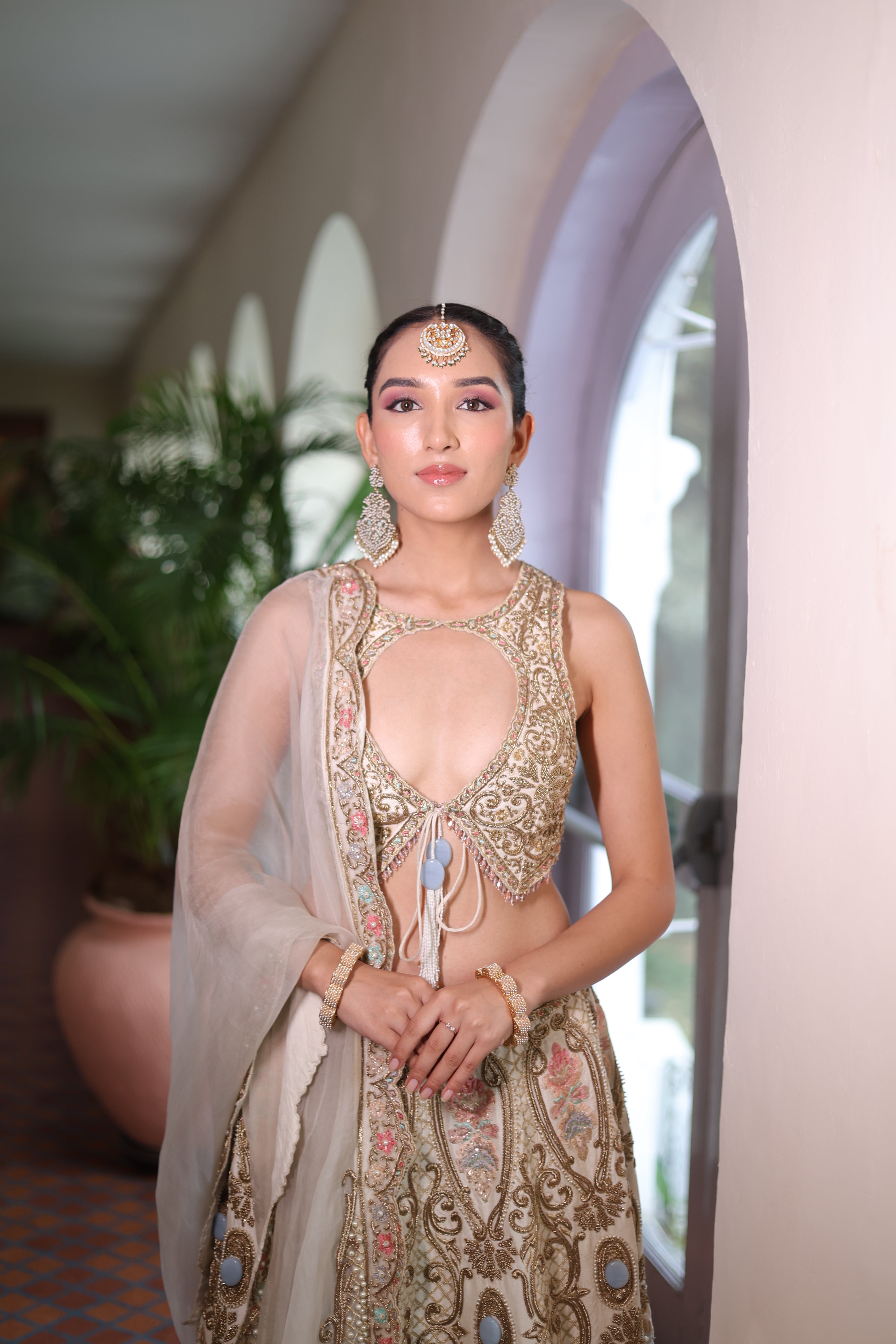 Namiah Jadau Chandbali Earrings