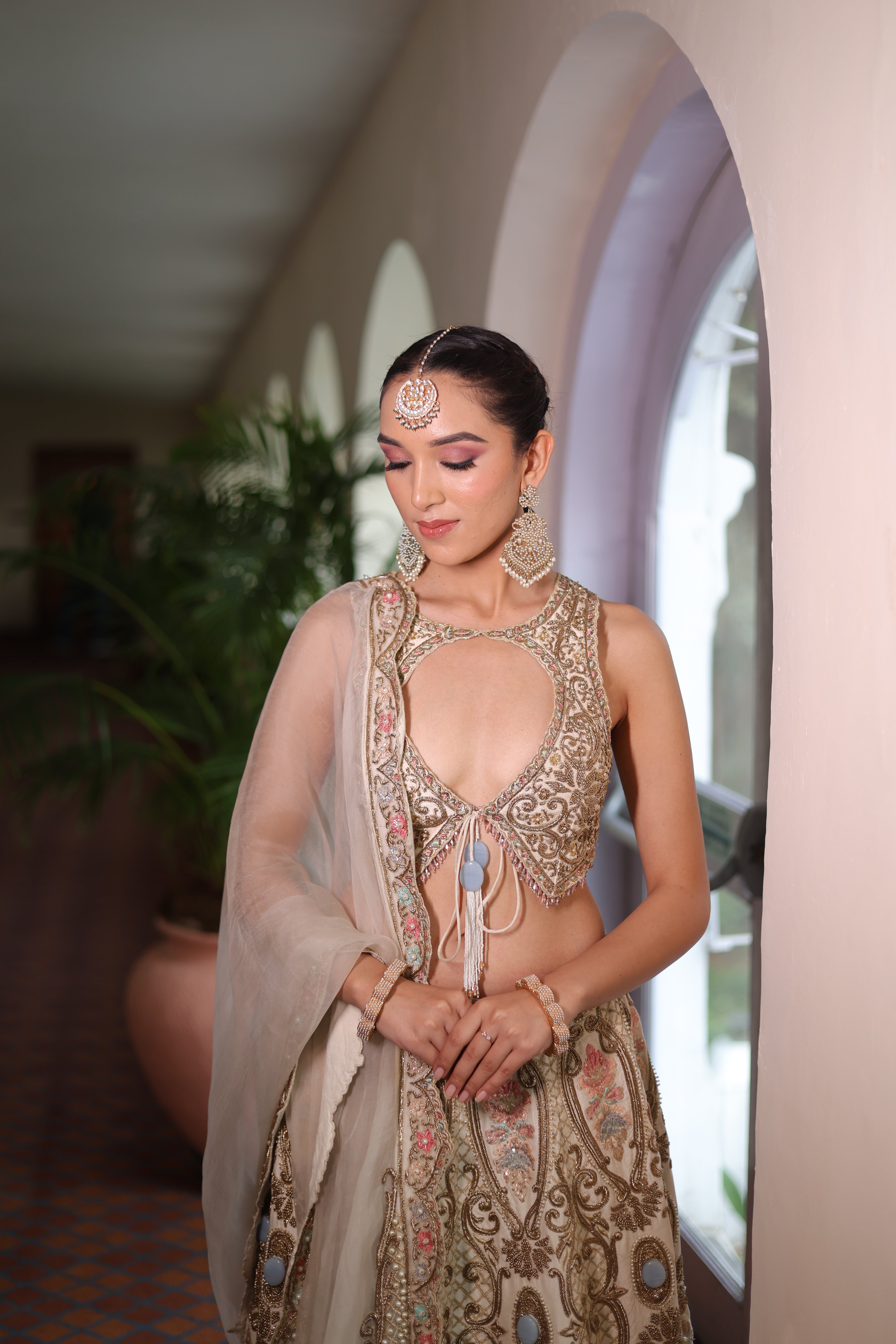 Namiah Jadau Chandbali Earrings
