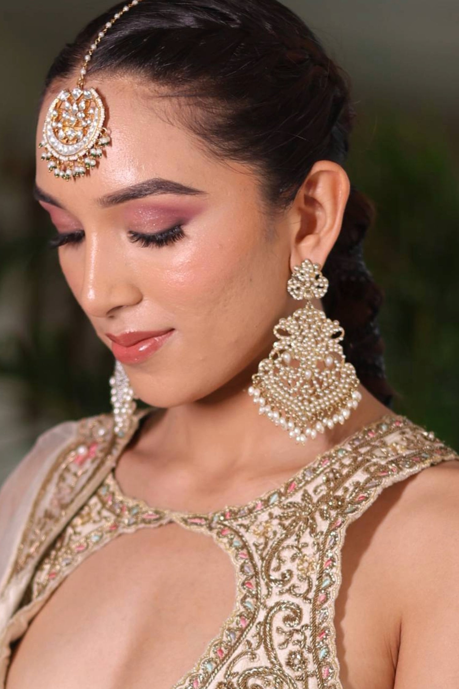 Namiah Jadau Chandbali Earrings