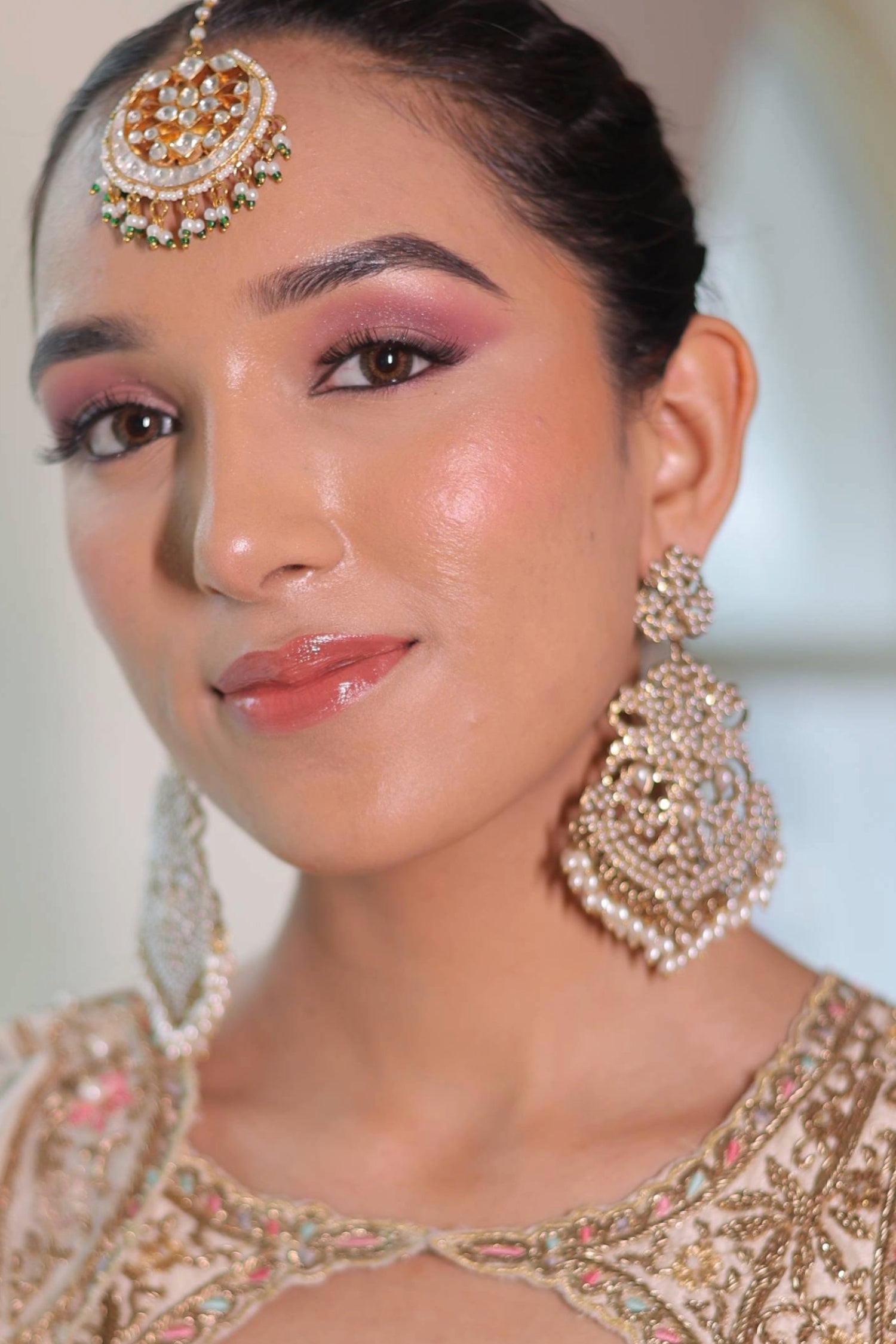 Namiah Jadau Chandbali Earrings