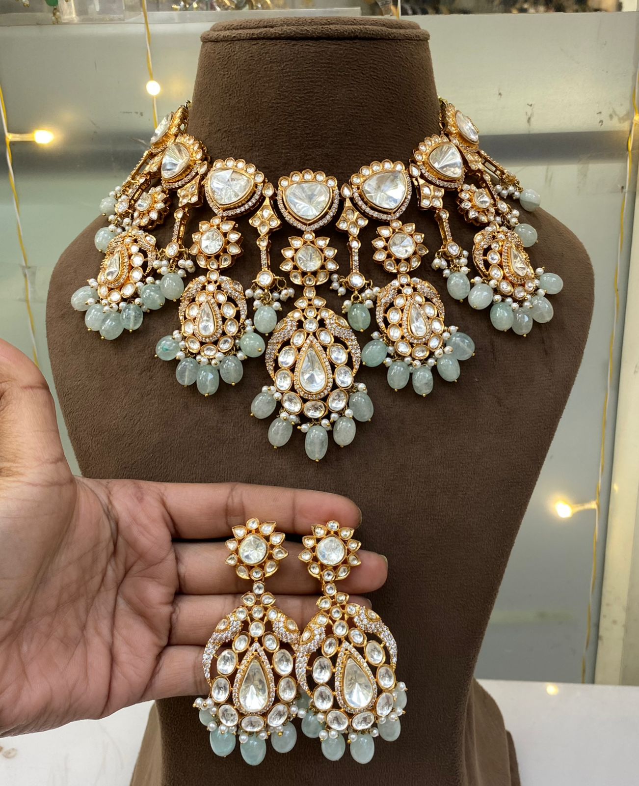 Gulner Polki Necklace Set