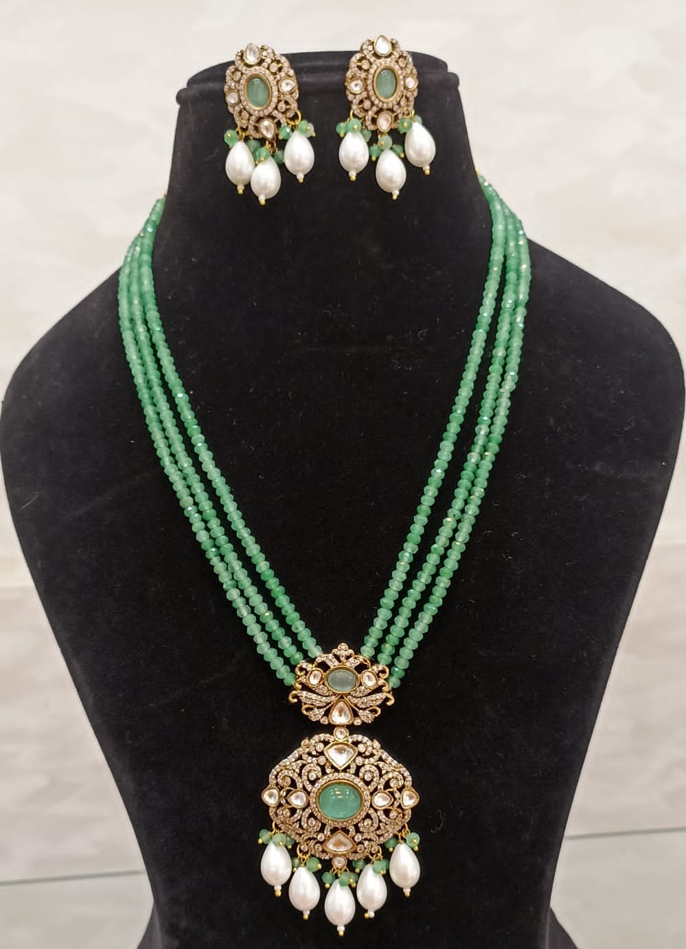 Roza Long Victorian Necklace Set