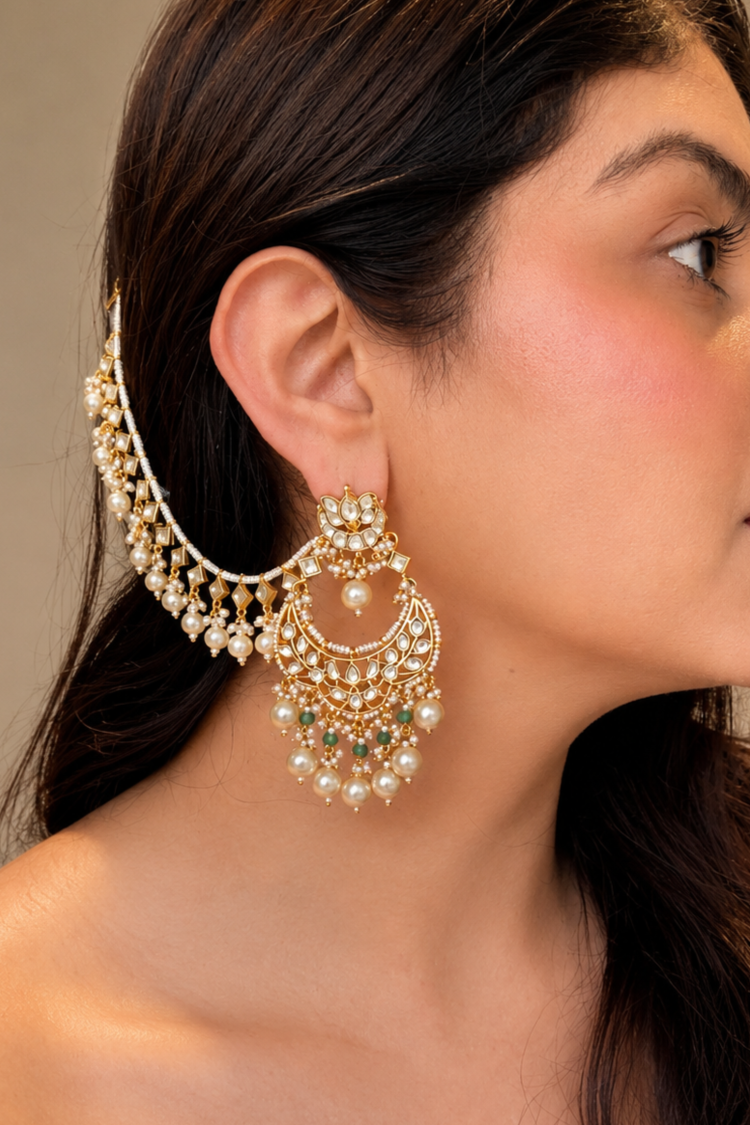 Sreemi Earrings with Earchains