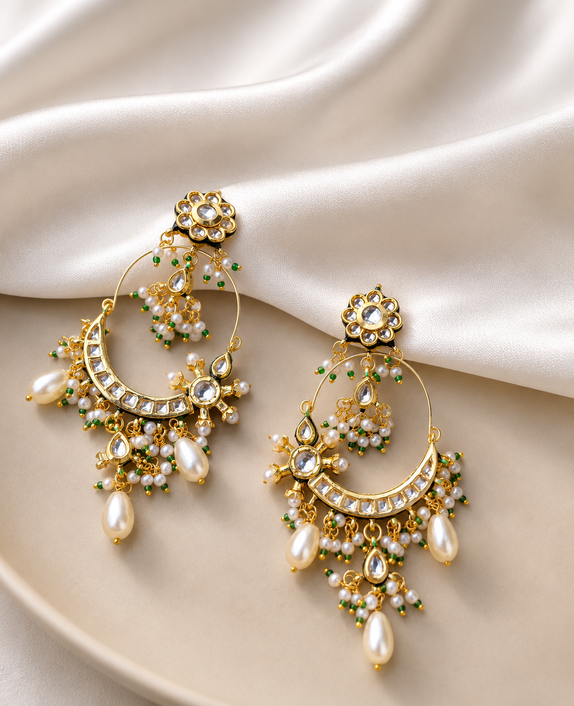 Jaya Kundan Chandbali Earrings