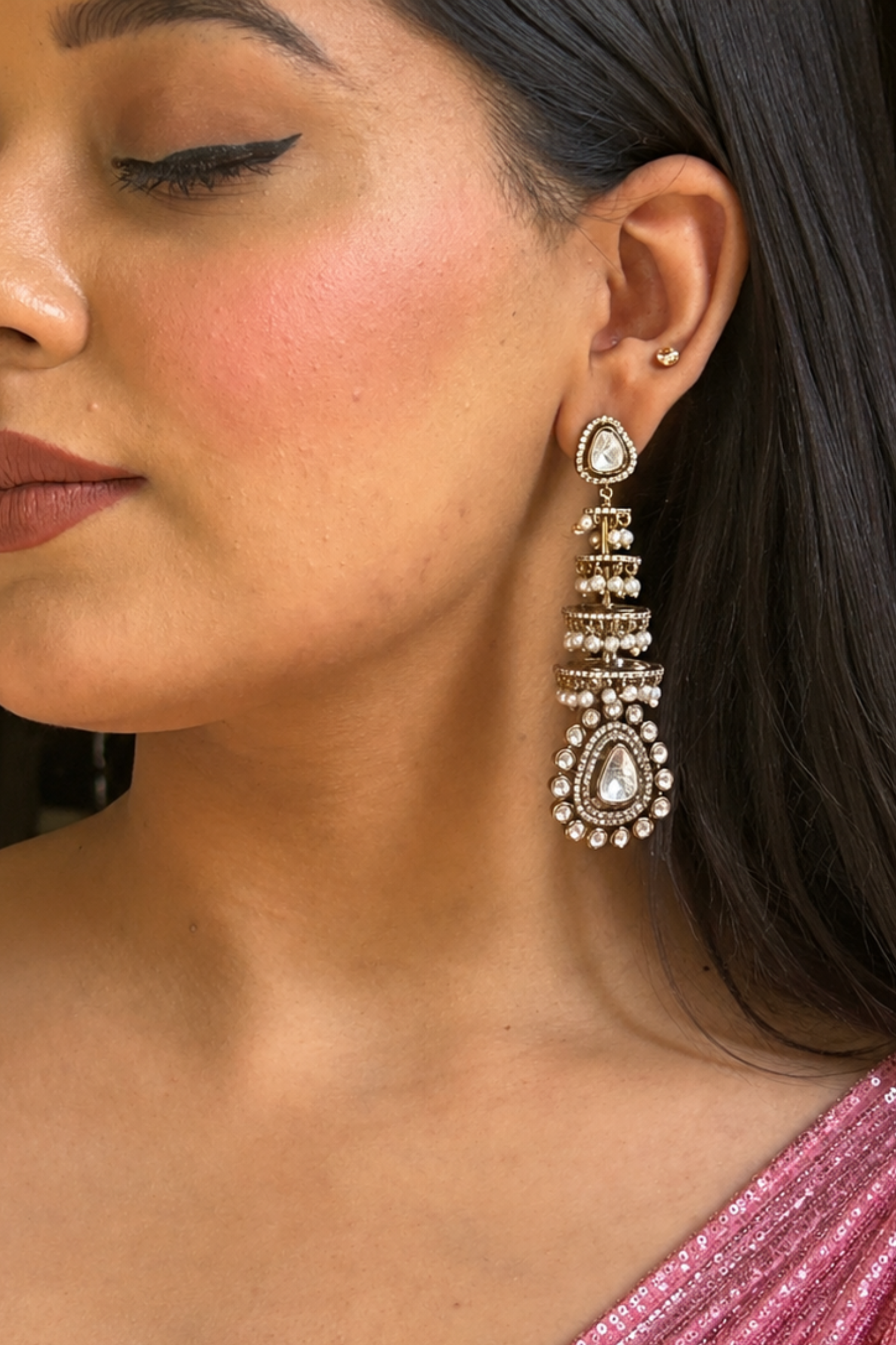 Rima  Victorian Polki Earrings