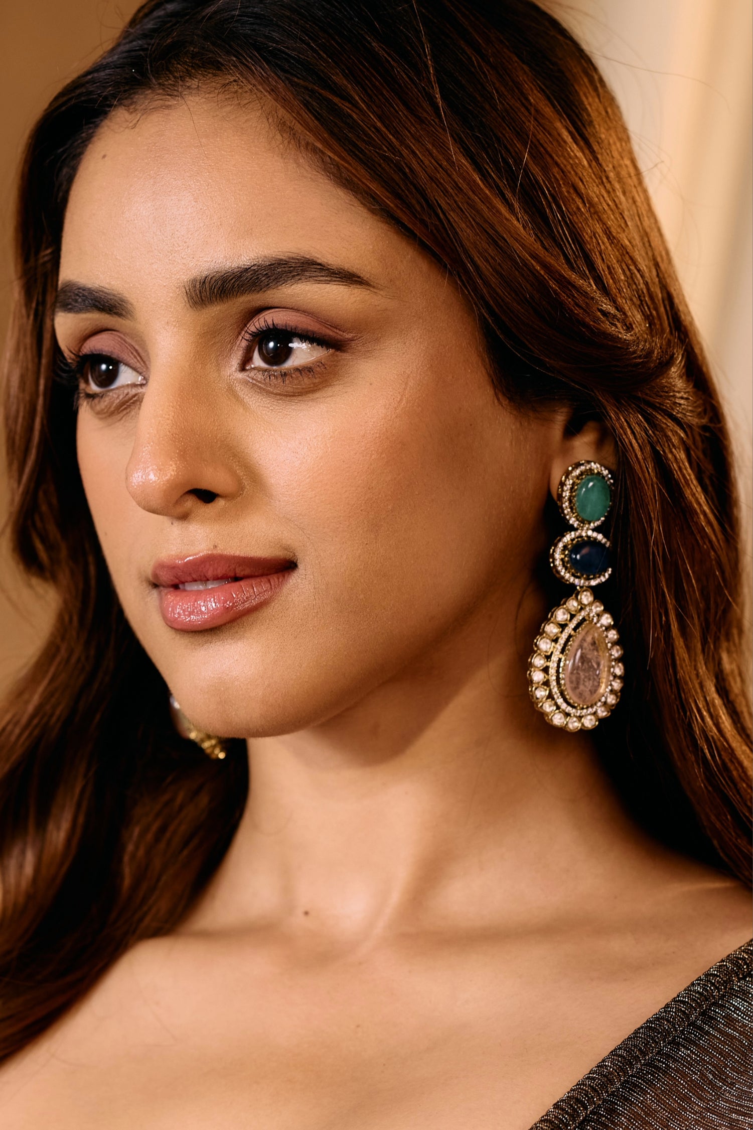 Rimli Statement Polki Earrings