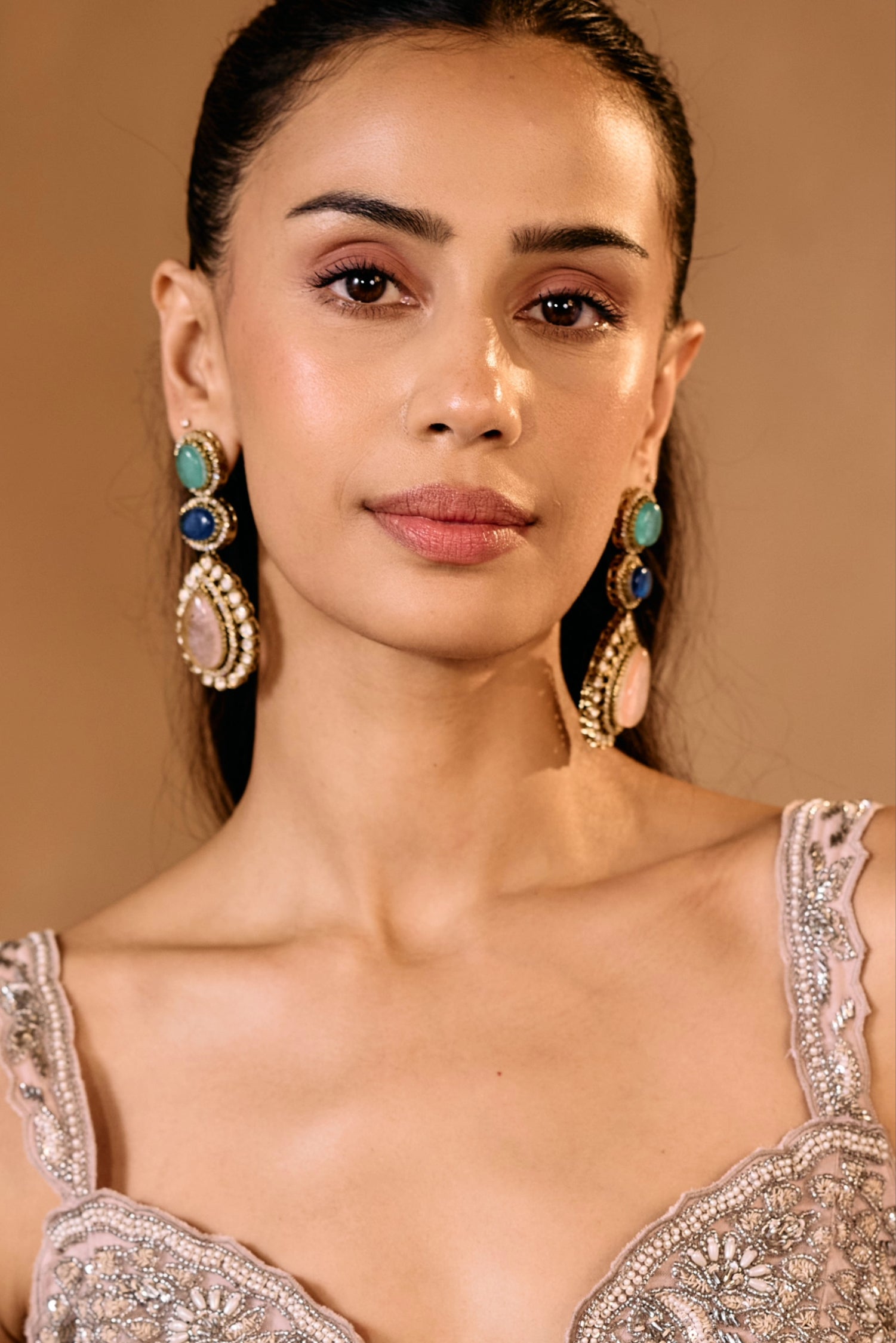 Rimli Statement Polki Earrings