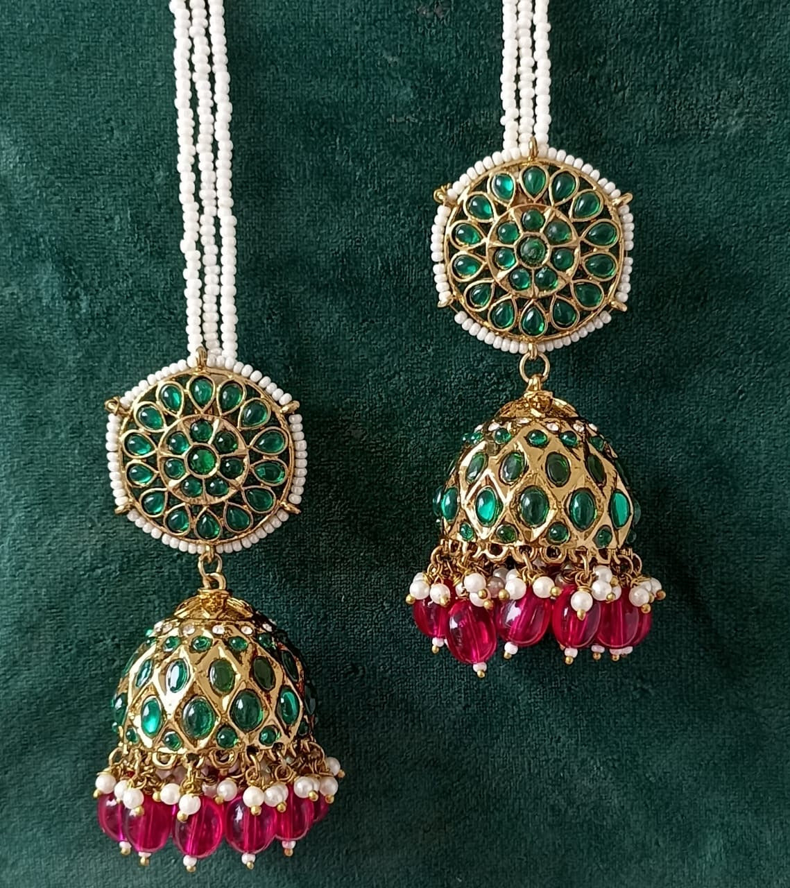 Raani Kemp Jhumka Earrings