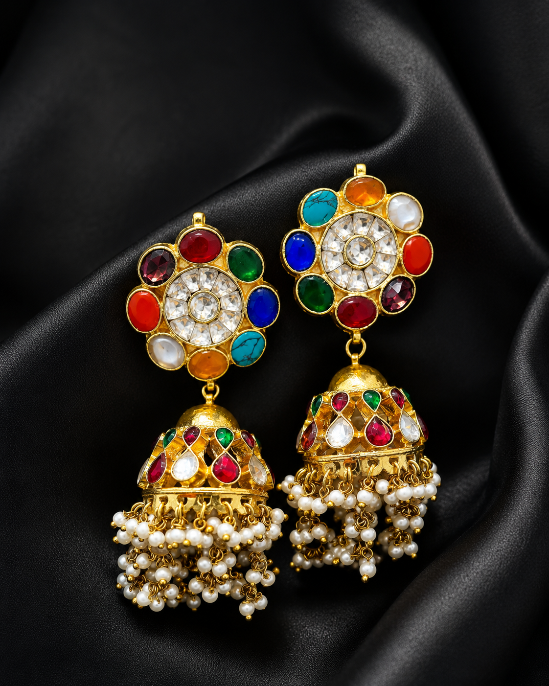 Reena Pachi Kundan Jhumkas