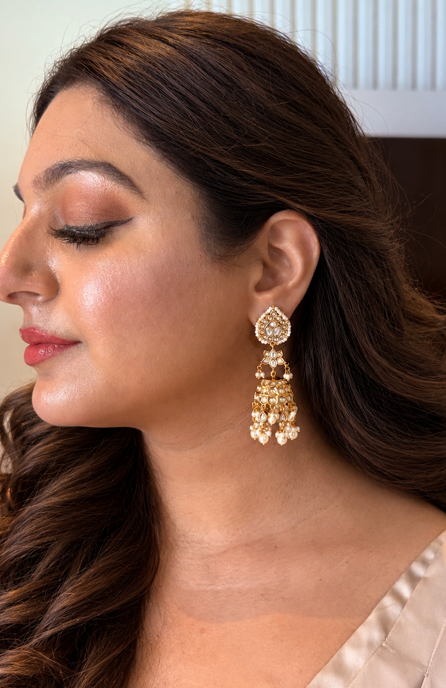 Zariya Polki Kundan Jhumki