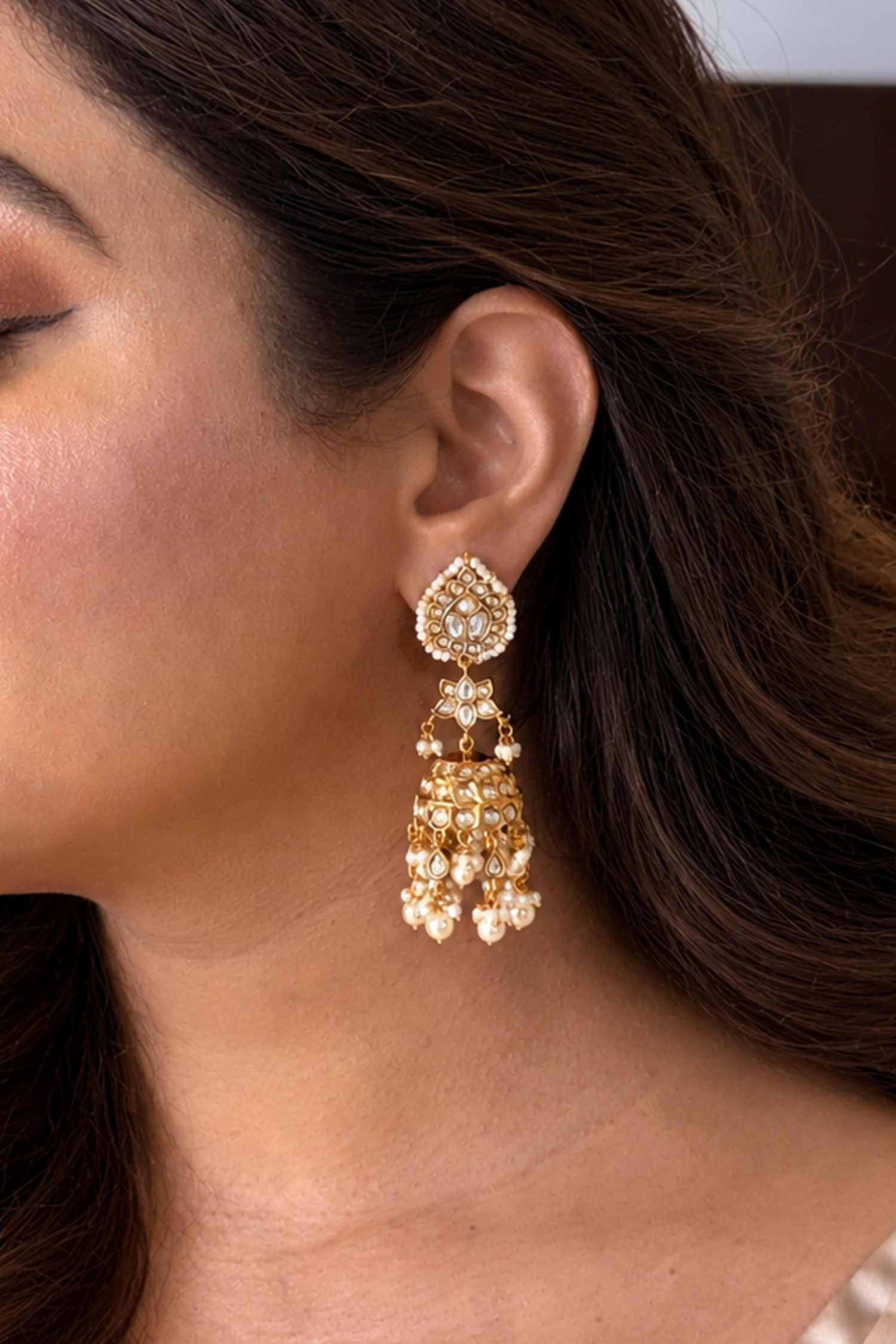 Zariya Polki Kundan Jhumki