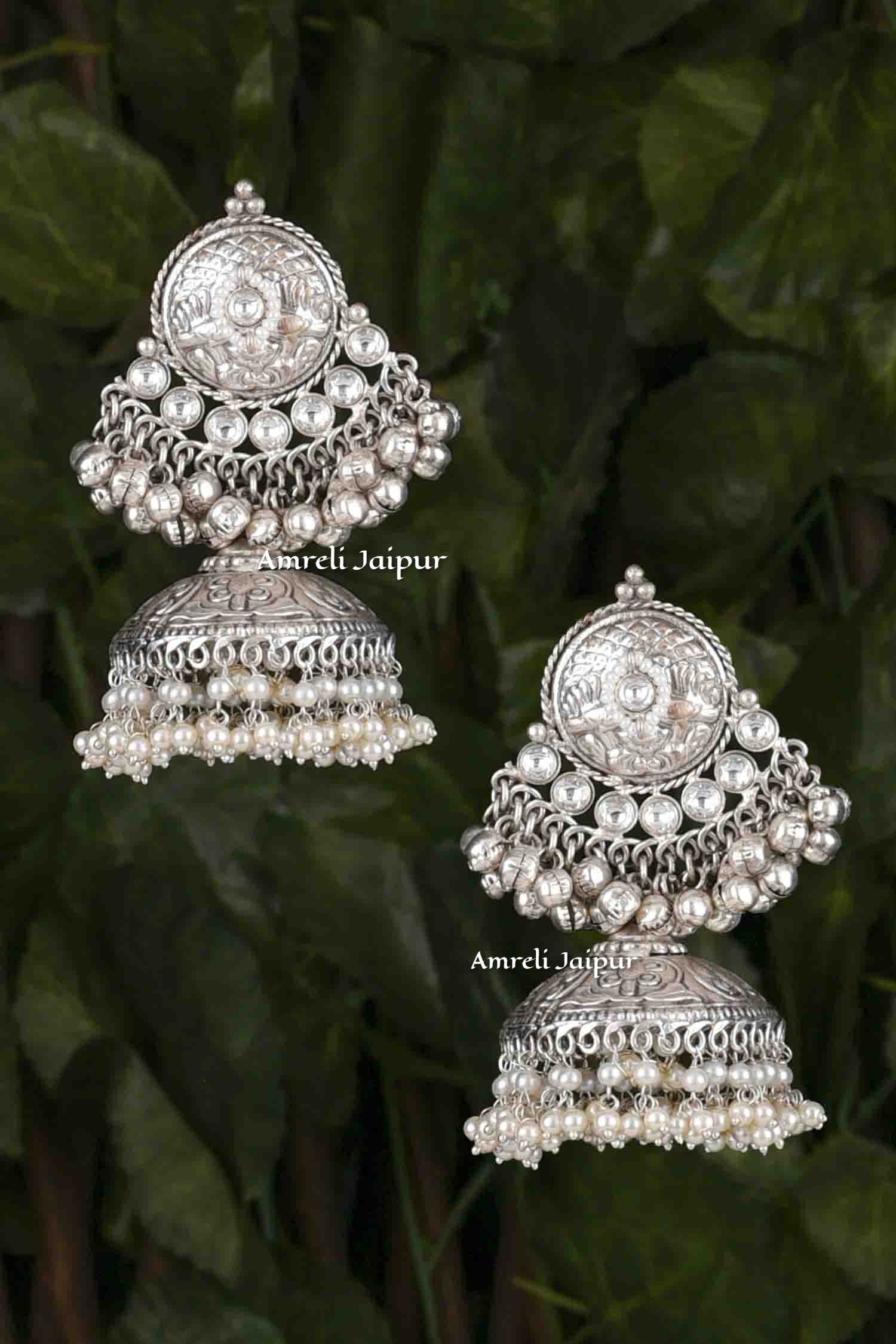 Komal Silver Earrings